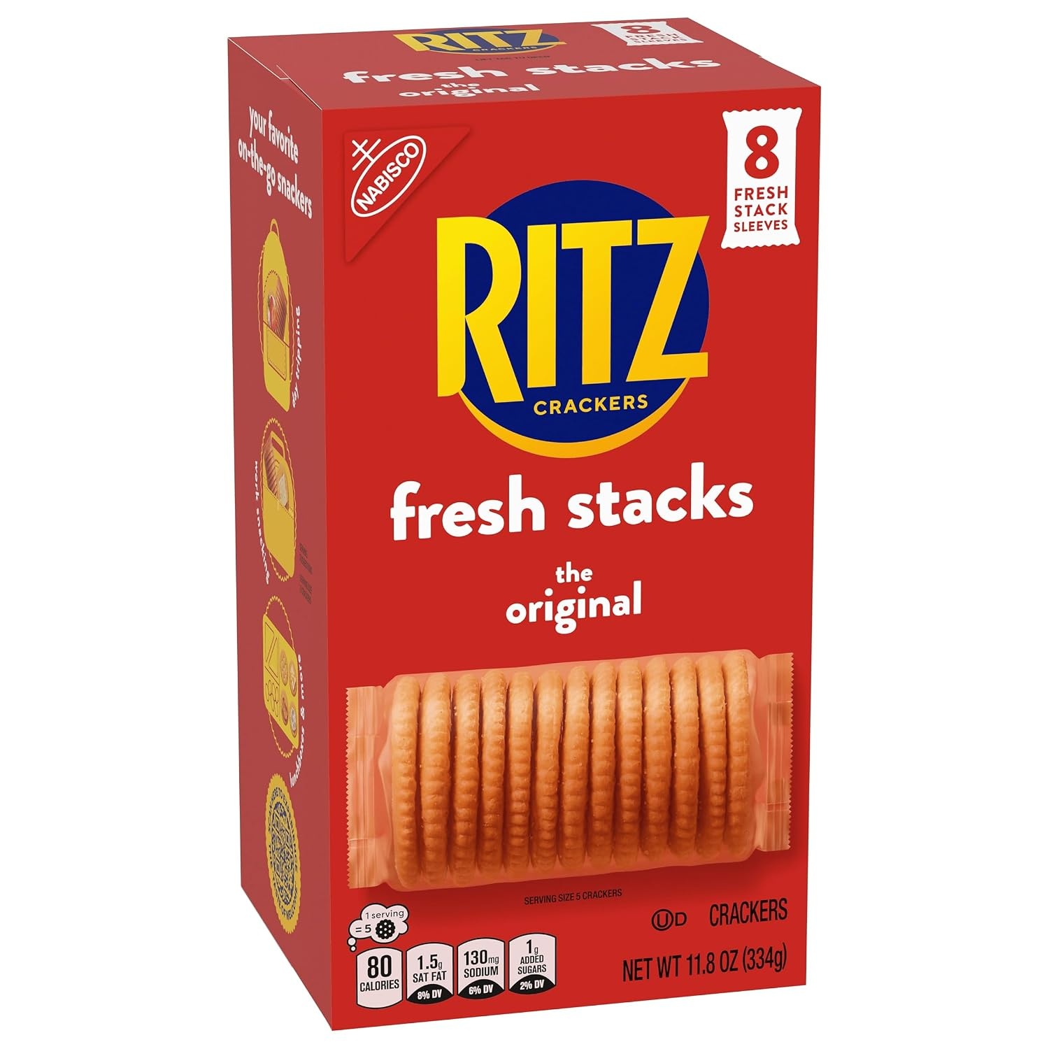 image:imageRITZ Fresh Stacks Original Crackers Bulk Travel Snacks Family Size 6 Boxes 72 Multi Snack PacksOriginal