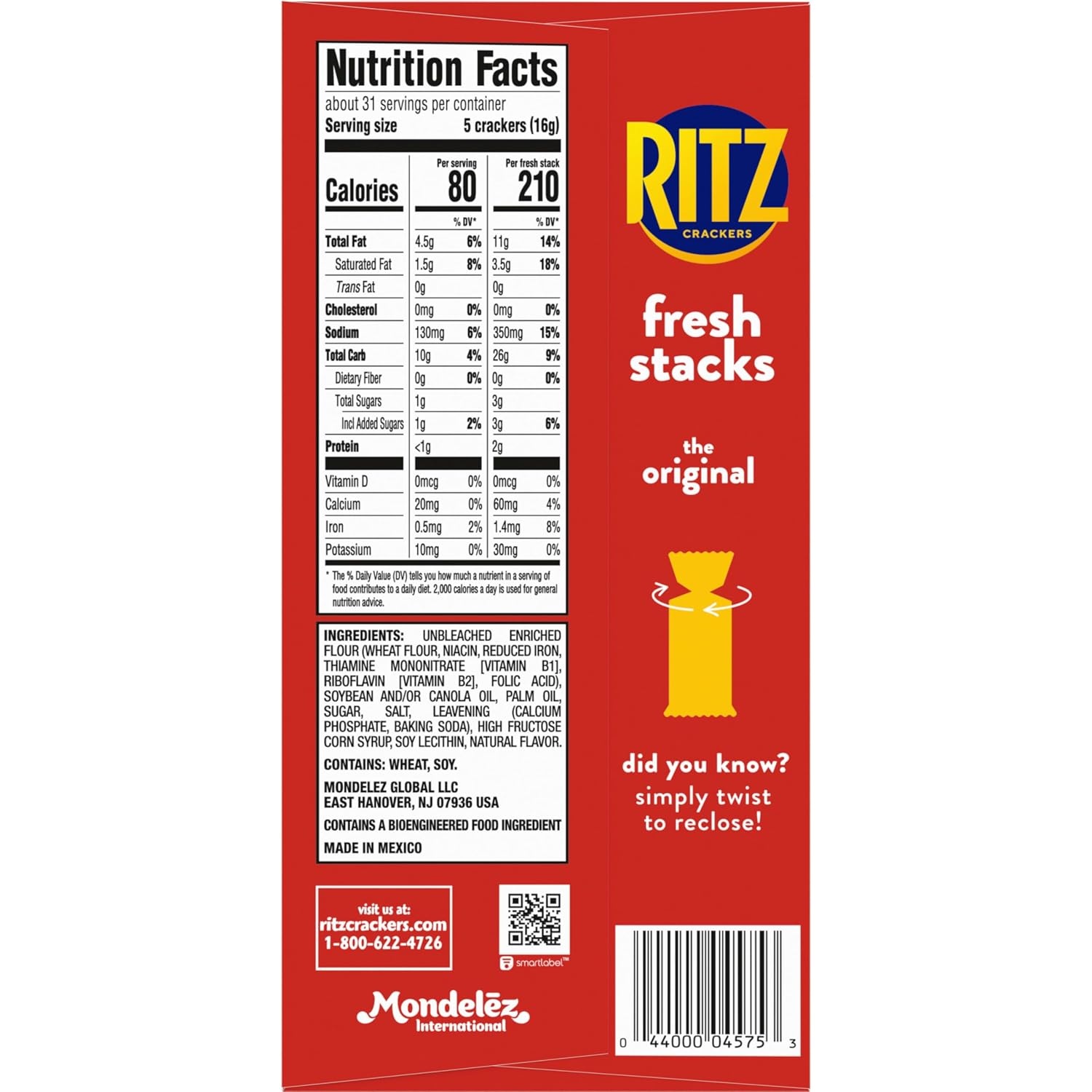 image:imageRITZ Fresh Stacks Original Crackers Bulk Travel Snacks Family Size 6 Boxes 72 Multi Snack PacksOriginal