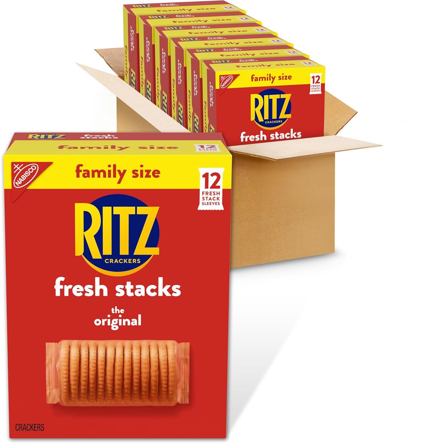 image:imageRITZ Fresh Stacks Original Crackers Bulk Travel Snacks Family Size 6 Boxes 72 Multi Snack PacksOriginal