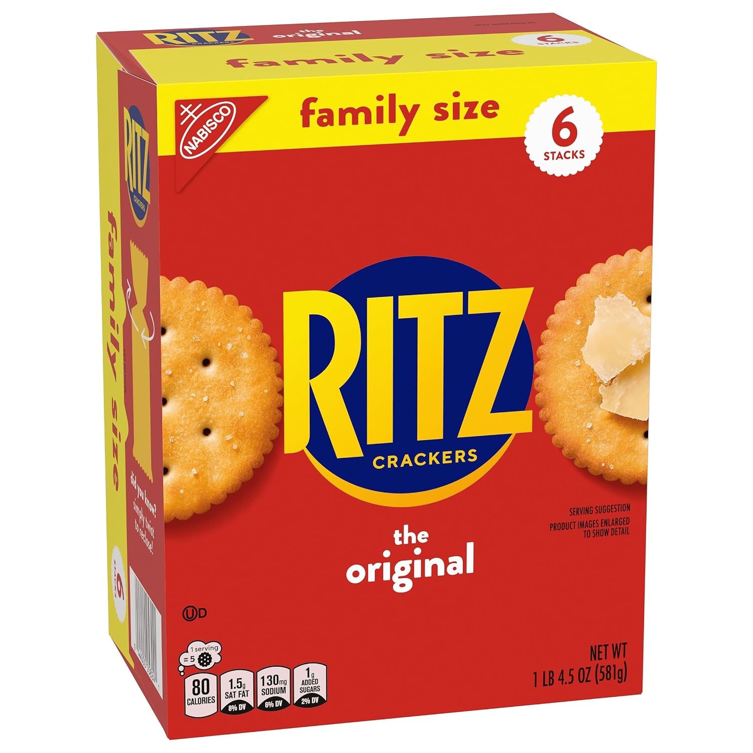 image:imageRITZ Fresh Stacks Original Crackers Bulk Travel Snacks Family Size 6 Boxes 72 Multi Snack PacksOriginal