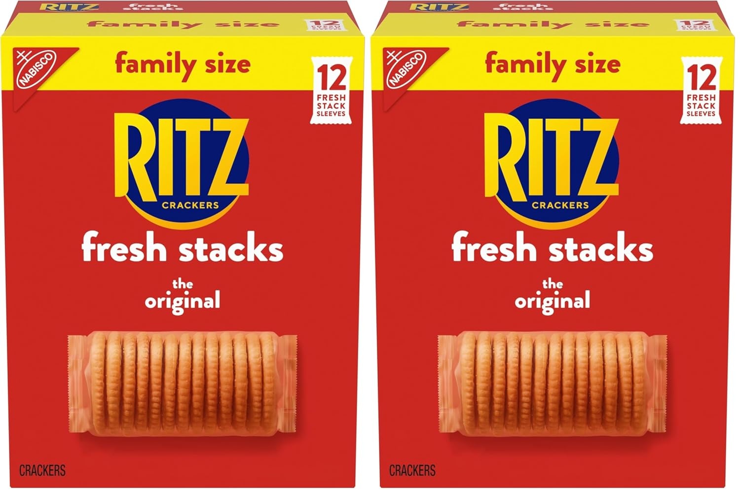 image:imageRITZ Fresh Stacks Original Crackers Bulk Travel Snacks Family Size 6 Boxes 72 Multi Snack PacksOriginal