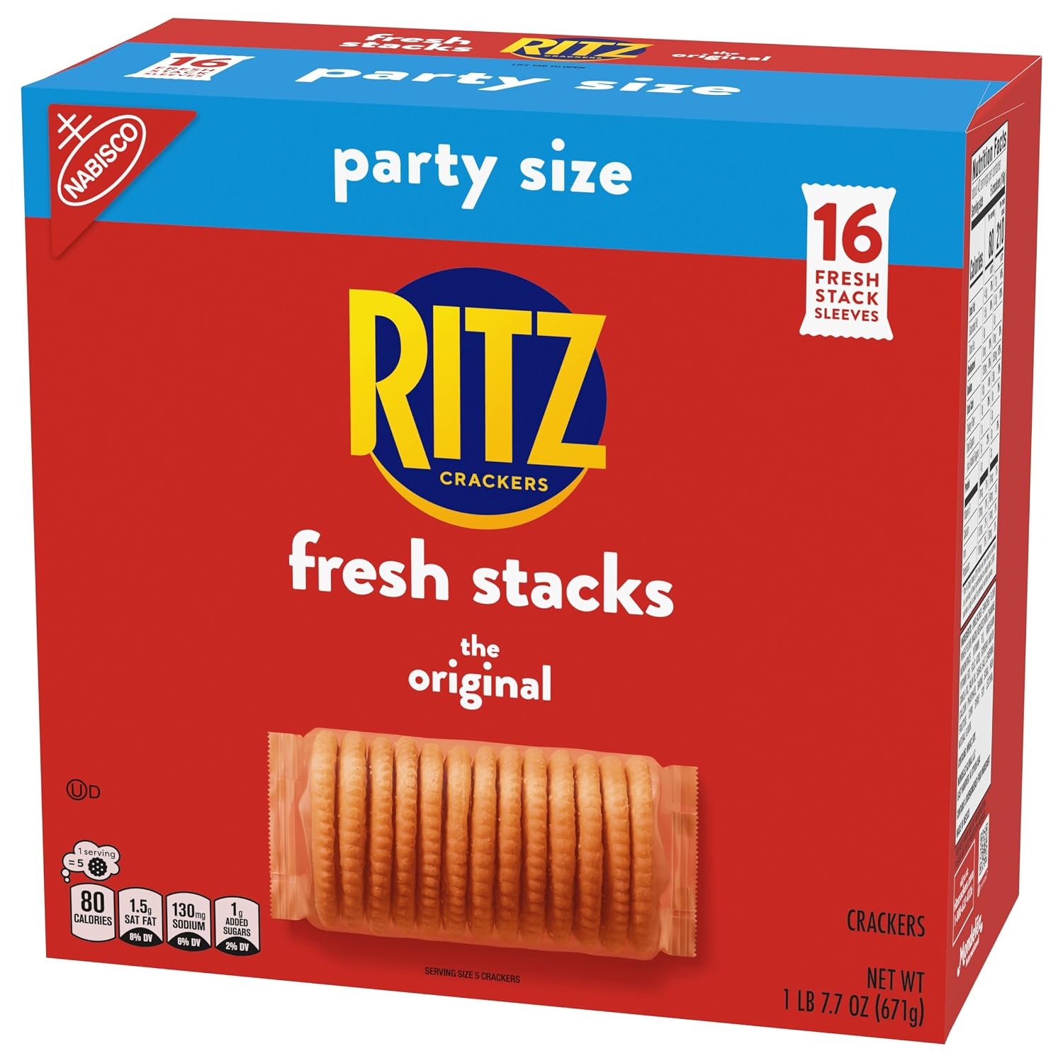 image:imageRITZ Fresh Stacks Original Crackers Bulk Travel Snacks Family Size 6 Boxes 72 Multi Snack PacksOriginal