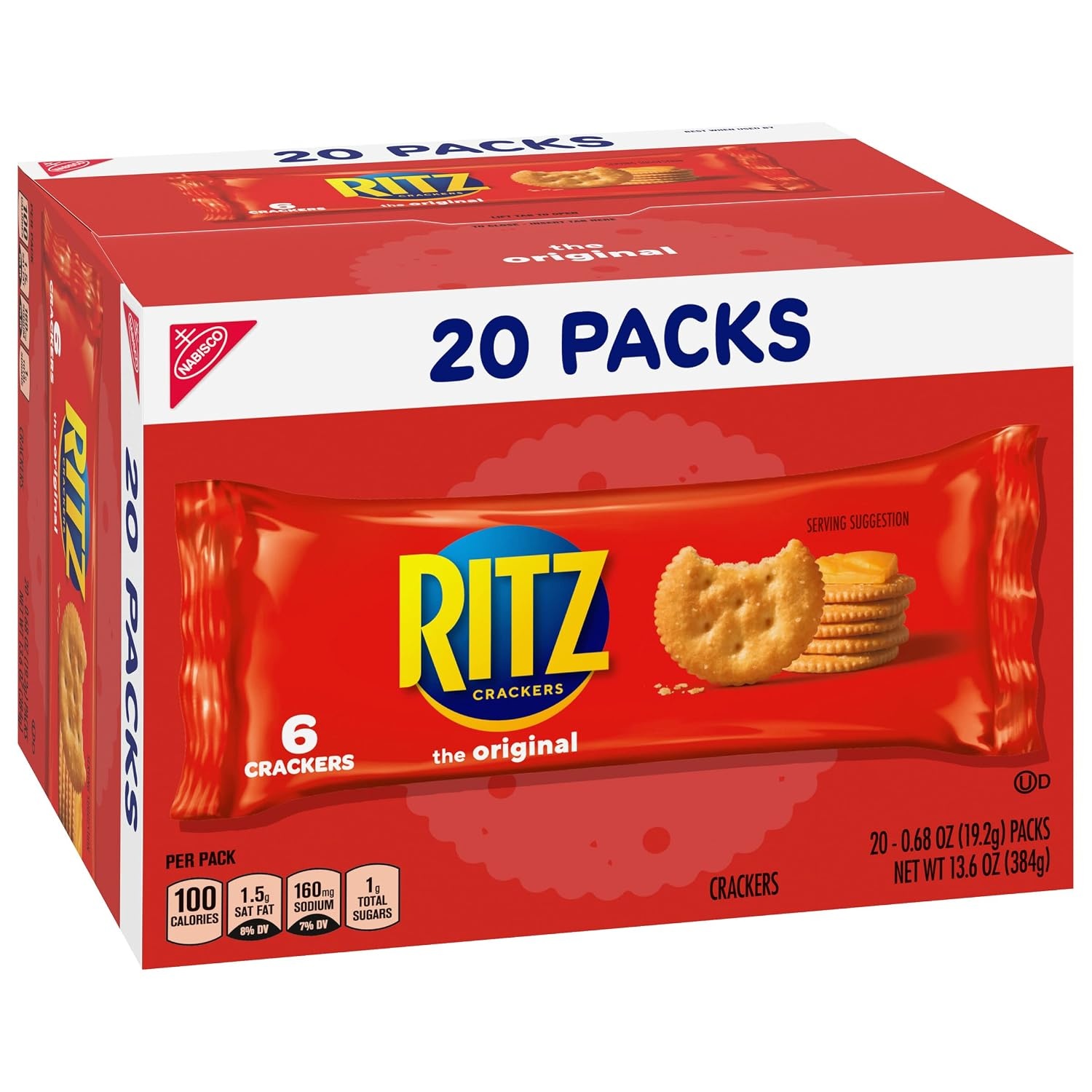 image:imageRITZ Fresh Stacks Original Crackers Bulk Travel Snacks Family Size 6 Boxes 72 Multi Snack PacksOriginal