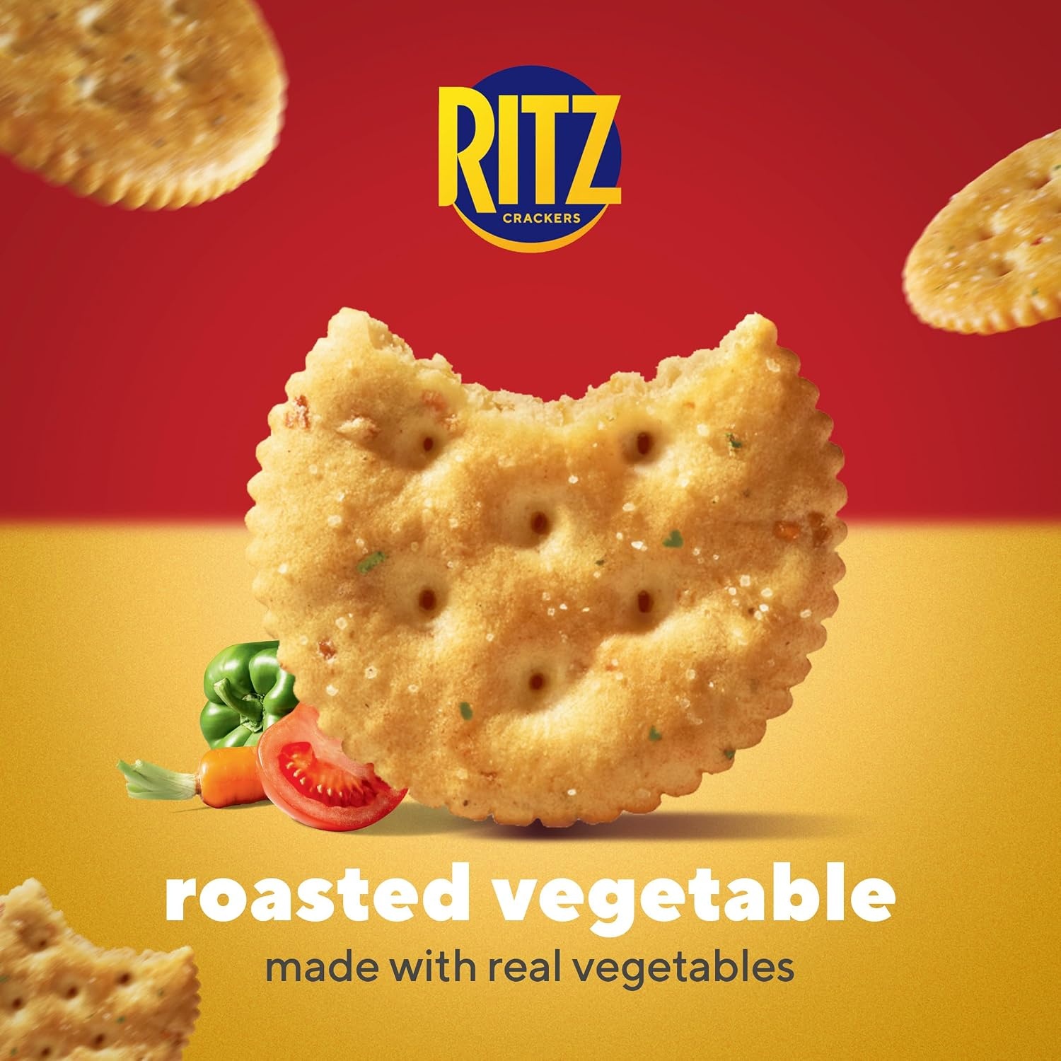 image:imageRITZ Fresh Stacks Original Crackers Bulk Travel Snacks Family Size 6 Boxes 72 Multi Snack PacksRoasted Vegetable