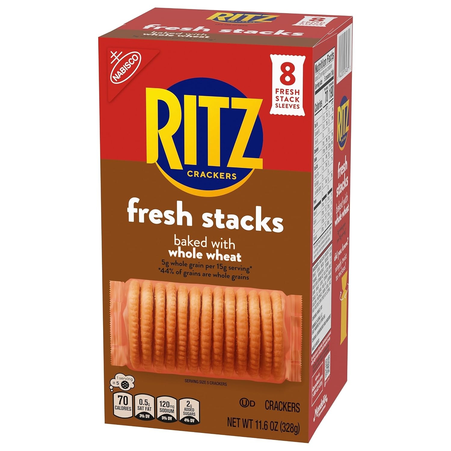 image:imageRITZ Fresh Stacks Original Crackers Bulk Travel Snacks Family Size 6 Boxes 72 Multi Snack PacksWhole Wheat