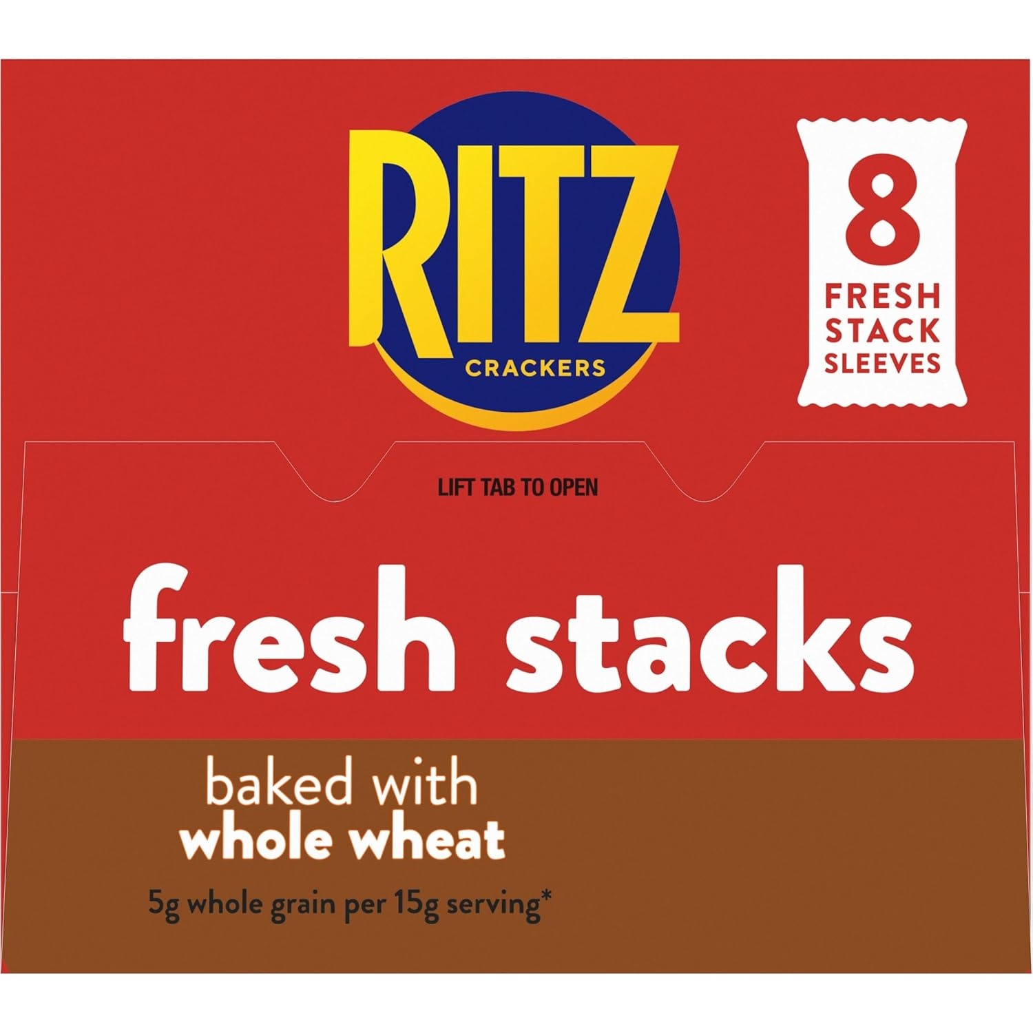 image:imageRITZ Fresh Stacks Original Crackers Bulk Travel Snacks Family Size 6 Boxes 72 Multi Snack PacksWhole Wheat