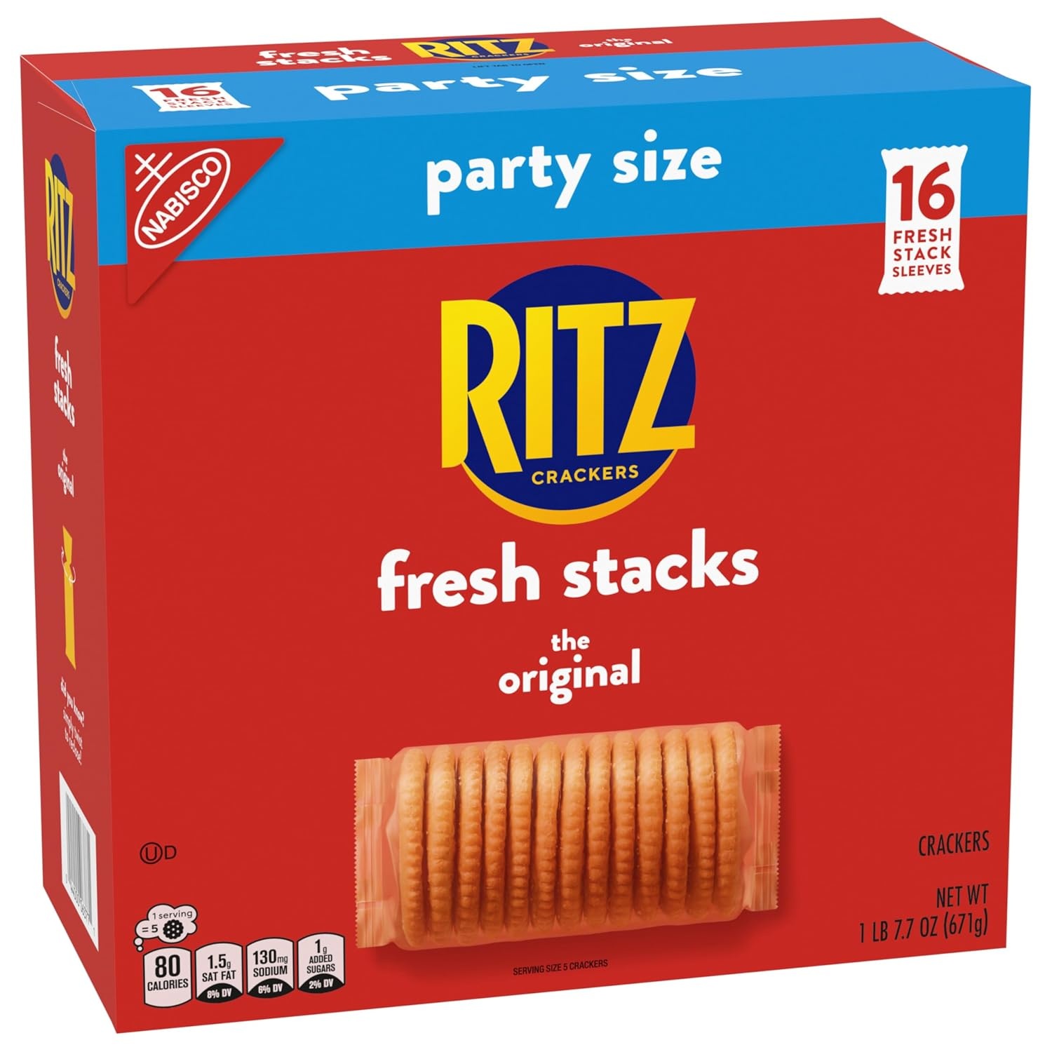 image:imageRITZ Fresh Stacks Original Crackers Bulk Travel Snacks Party Size School Snacks 6 Boxes 96 Multi Snack Packs