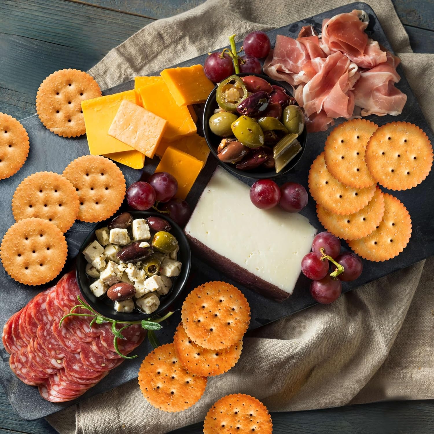 image:imageRITZ Fresh Stacks Original Everything and Garlic Butter Crackers Variety Pack Bulk Travel Snacks 6 Boxes 36 Multi Snack Packs