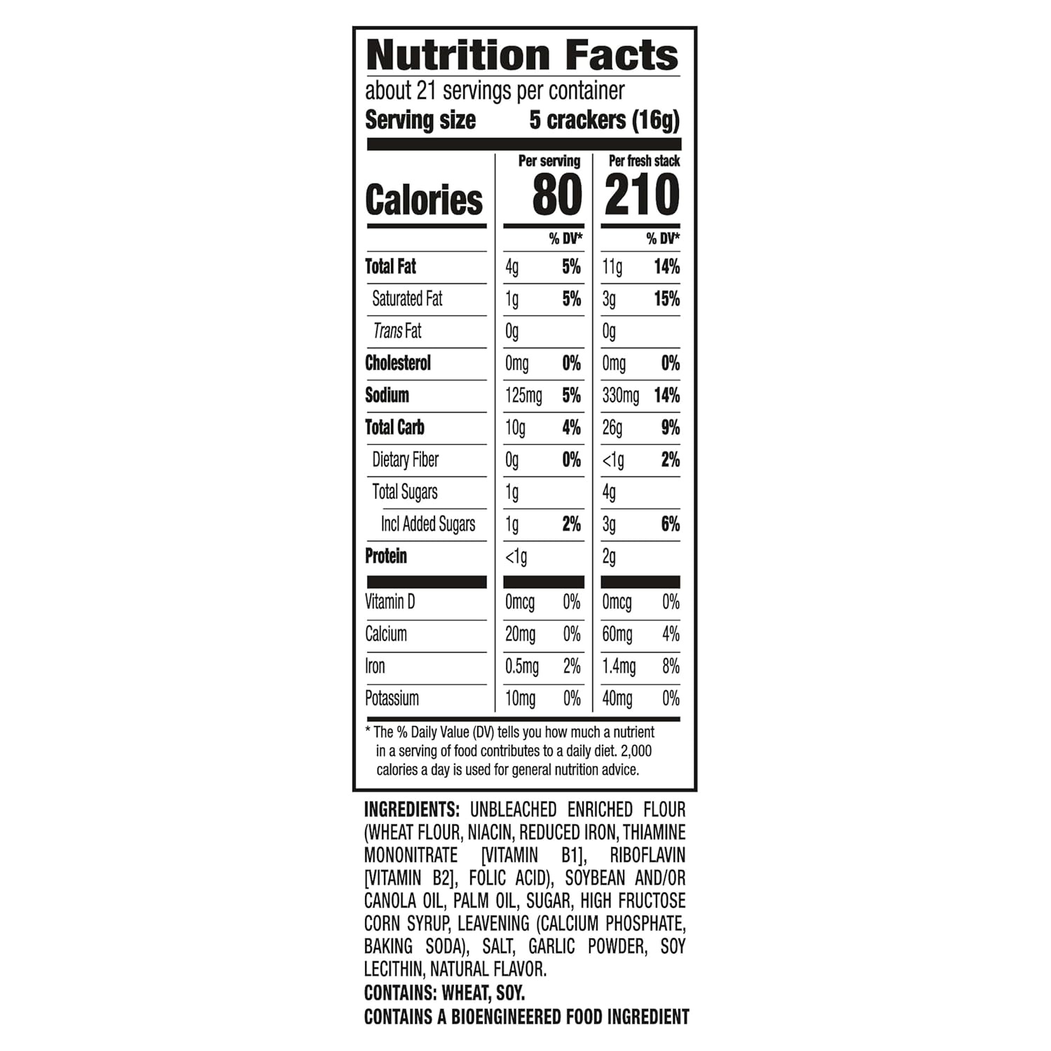 image:imageRITZ Fresh Stacks Roasted Garlic Crackers Bulk Travel Snacks 6 Boxes 48 Multi Snack Packs