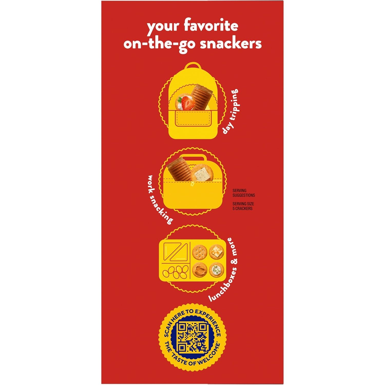image:imageRITZ Fresh Stacks Savory Onion Crackers Travel Snacks 115 oz 8 Multi Snack PacksJalapeno