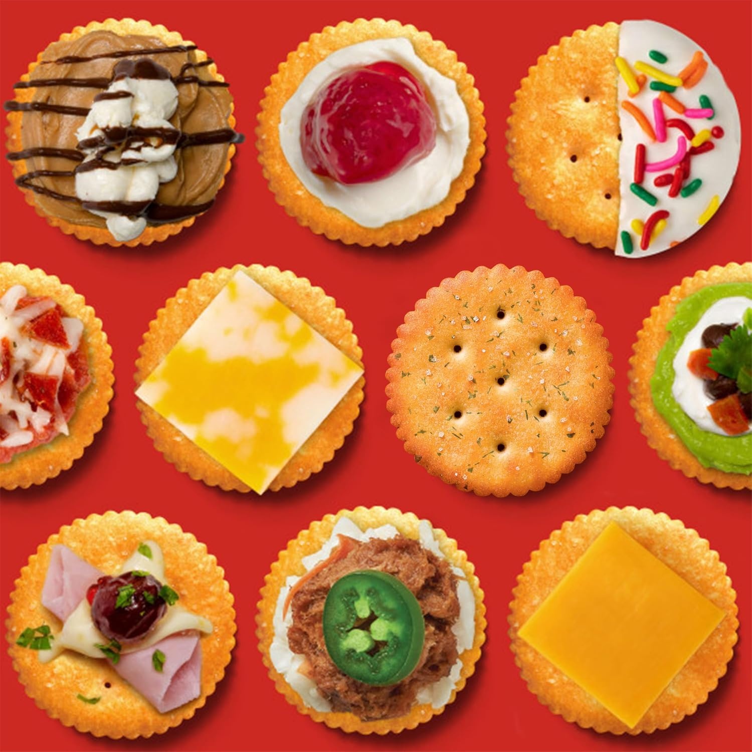 image:imageRITZ Fresh Stacks Savory Onion Crackers Travel Snacks 115 oz 8 Multi Snack PacksJalapeno
