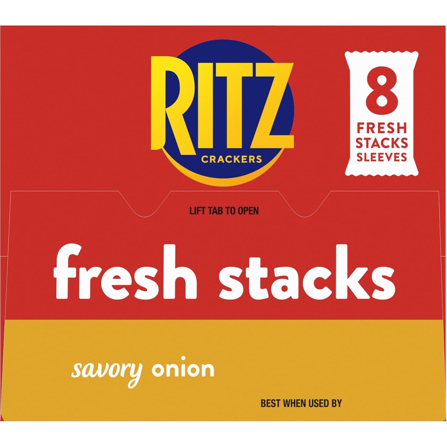 image:imageRITZ Fresh Stacks Savory Onion Crackers Travel Snacks 115 oz 8 Multi Snack PacksSavory Onion