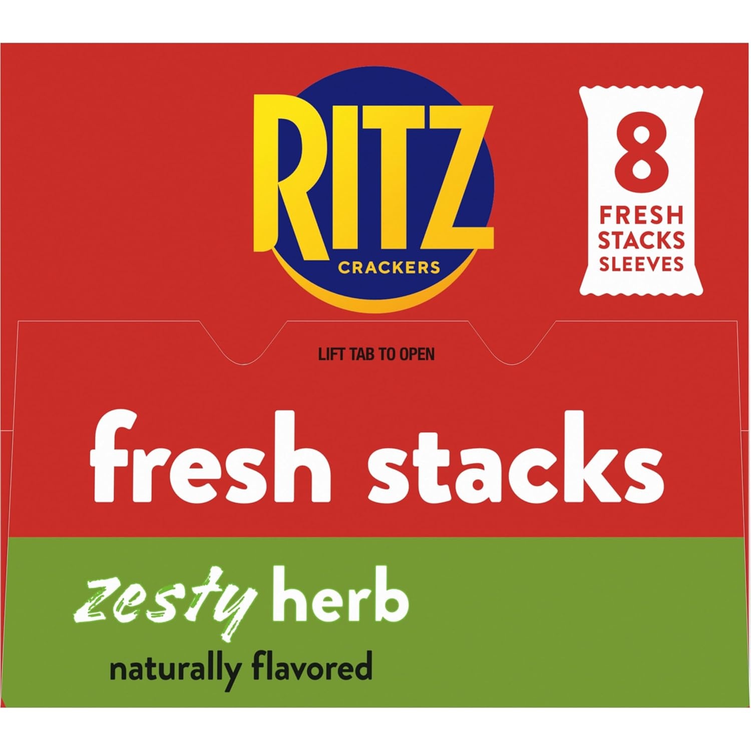 image:imageRITZ Fresh Stacks Savory Onion Crackers Travel Snacks 115 oz 8 Multi Snack PacksZesty Herb