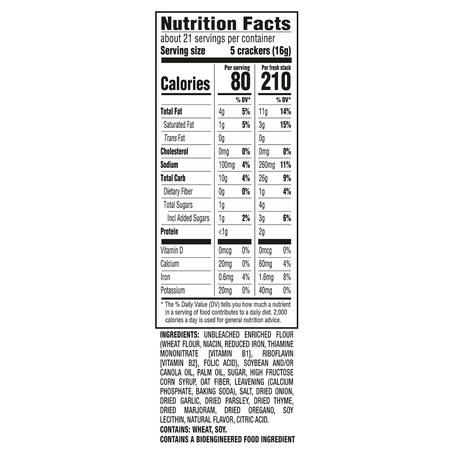 image:imageRITZ Fresh Stacks Savory Onion Crackers Travel Snacks 115 oz 8 Multi Snack PacksZesty Herb
