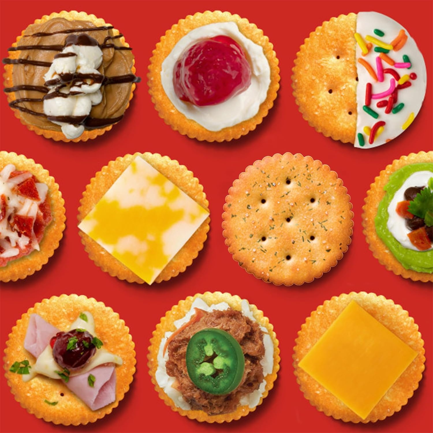 image:imageRITZ Fresh Stacks Savory Onion Crackers Travel Snacks 115 oz 8 Multi Snack PacksZesty Herb