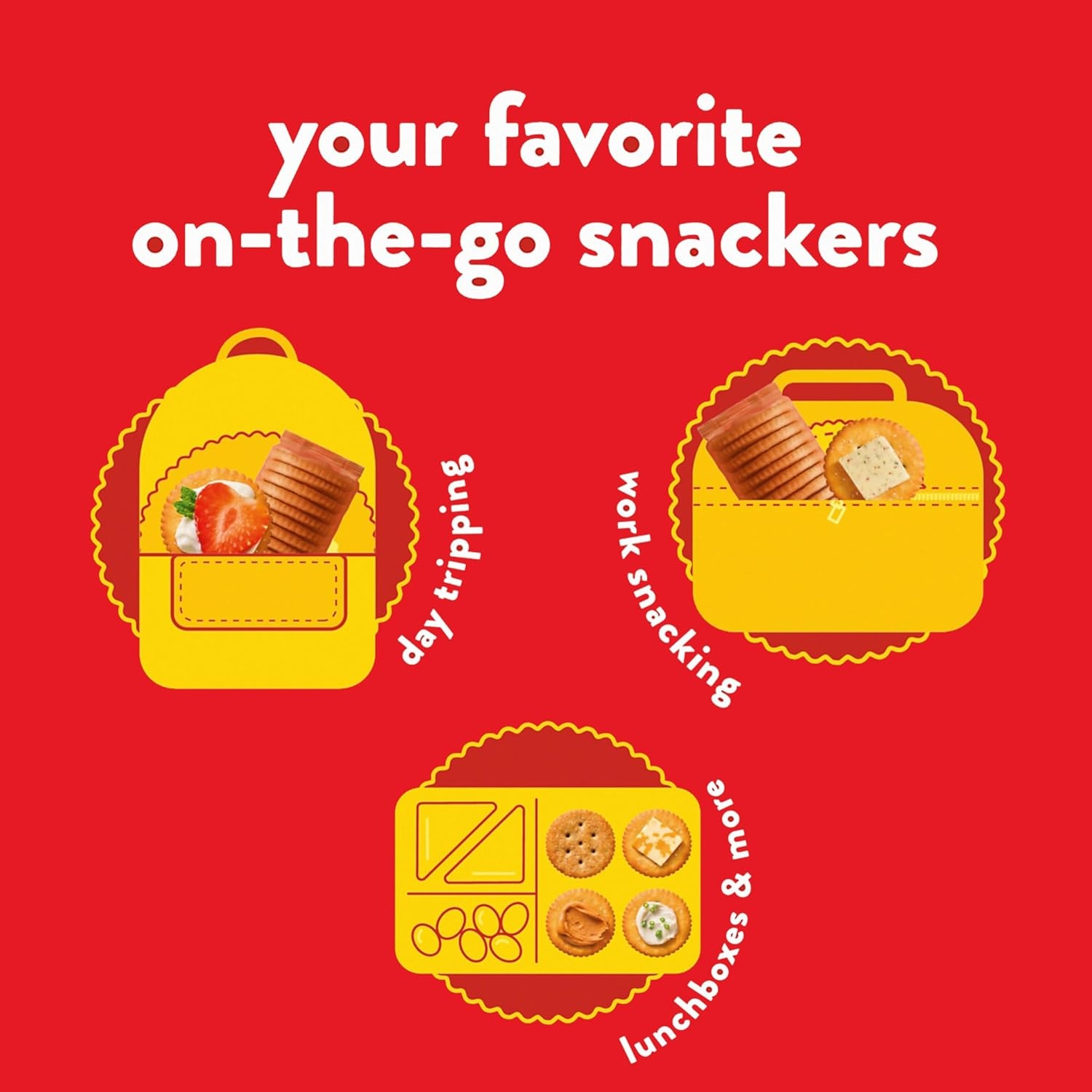 image:imageRITZ Fresh Stacks Whole Wheat Crackers Bulk Travel Snacks 6 Boxes 48 Multi Snack PacksWhole Wheat