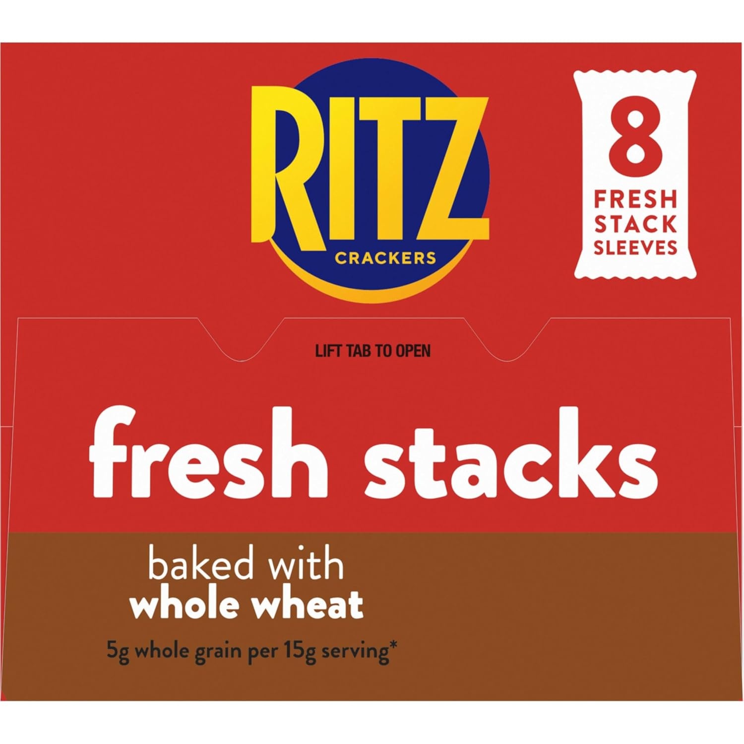 image:imageRITZ Fresh Stacks Whole Wheat Crackers Bulk Travel Snacks 6 Boxes 48 Multi Snack PacksWhole Wheat