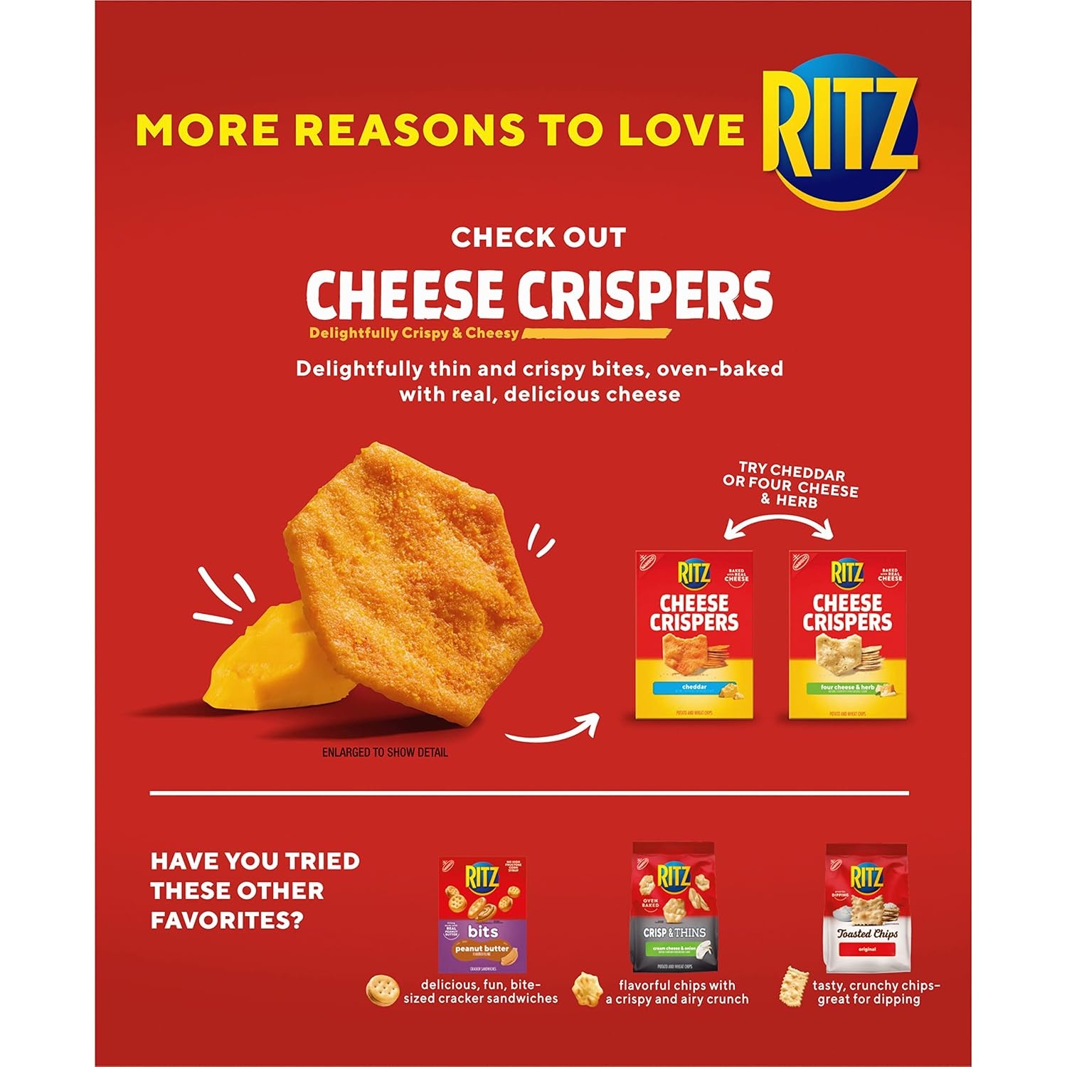 image:imageRITZ Original Crackers Snacks for Kids and Adults Bulk Lunch Snacks 6 103 oz BoxesFlavour