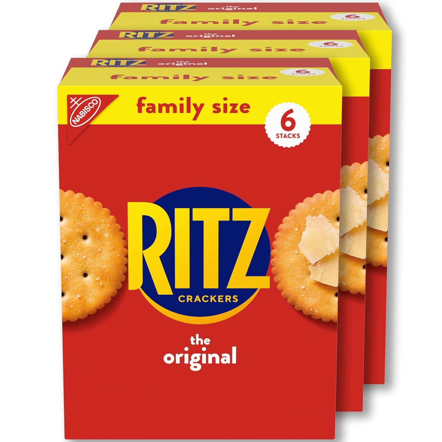 image:imageRITZ Original Crackers Snacks for Kids and Adults Bulk Lunch Snacks Family Size 3 Boxes