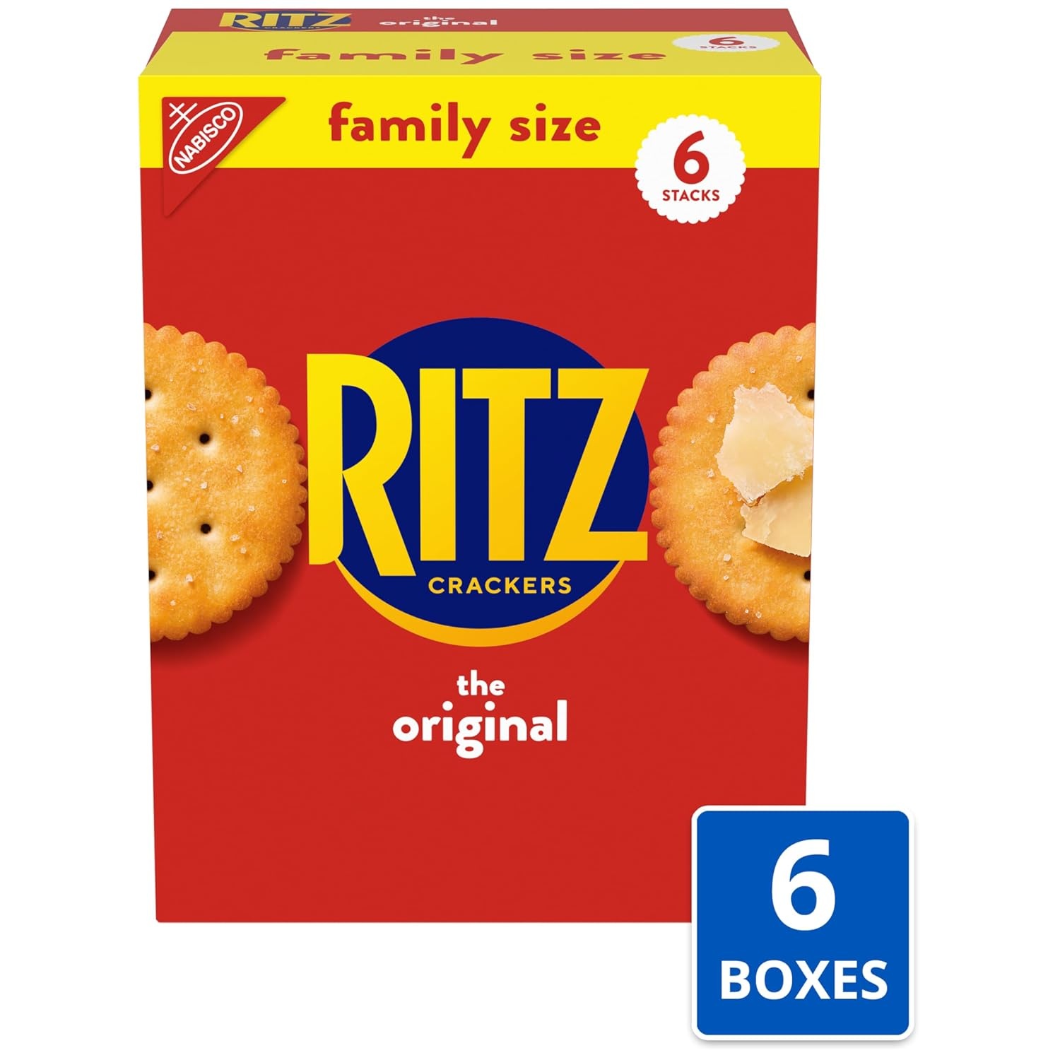 image:imageRITZ Original Crackers Snacks for Kids and Adults Bulk Lunch Snacks Family Size 6 205 oz Boxes205 Ounce Pack of 6
