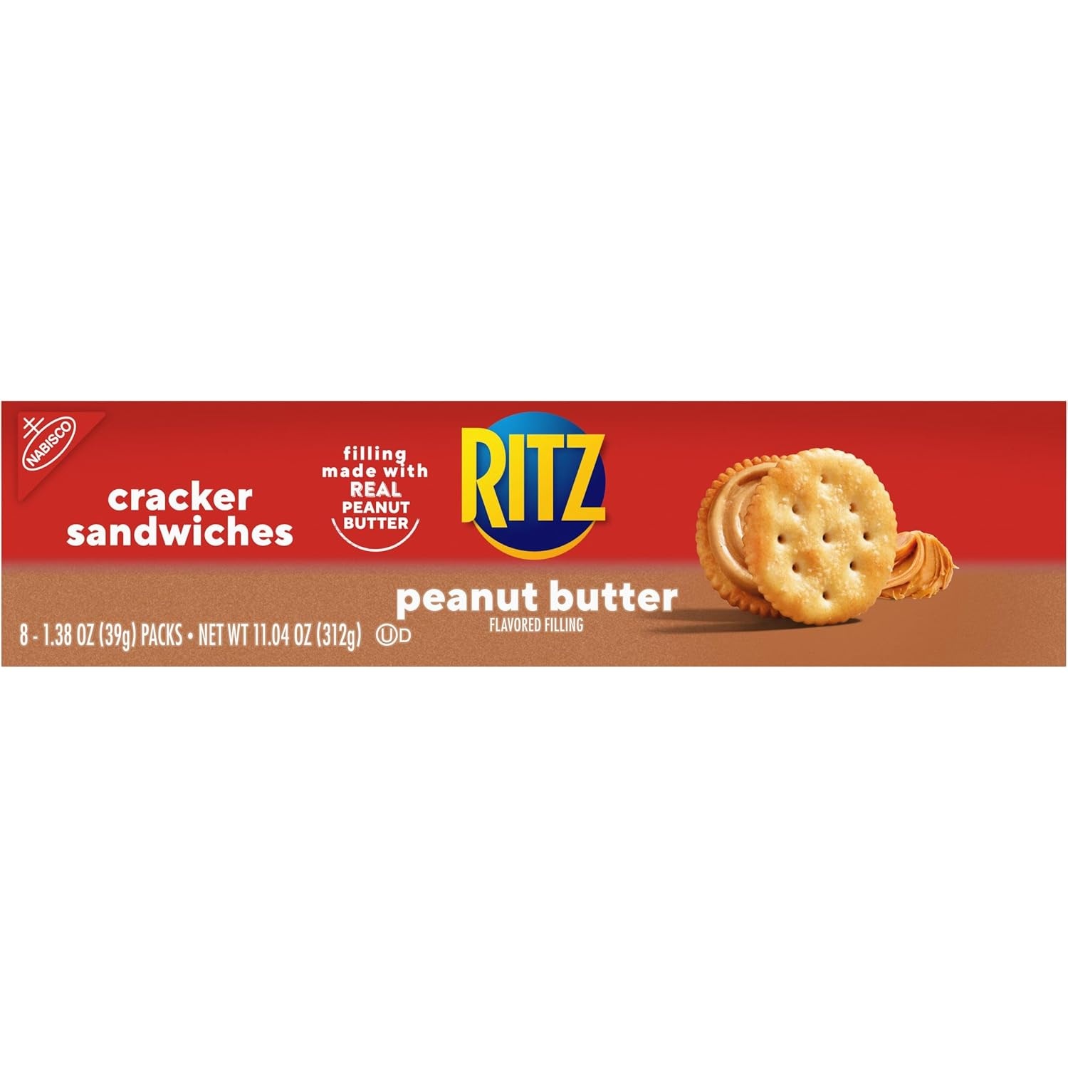image:imageRITZ Peanut Butter Sandwich Crackers Lunch Snacks 112 Snack Packs 14 Boxes 6 Crackers Per Pack034 Ounce Pack of 32