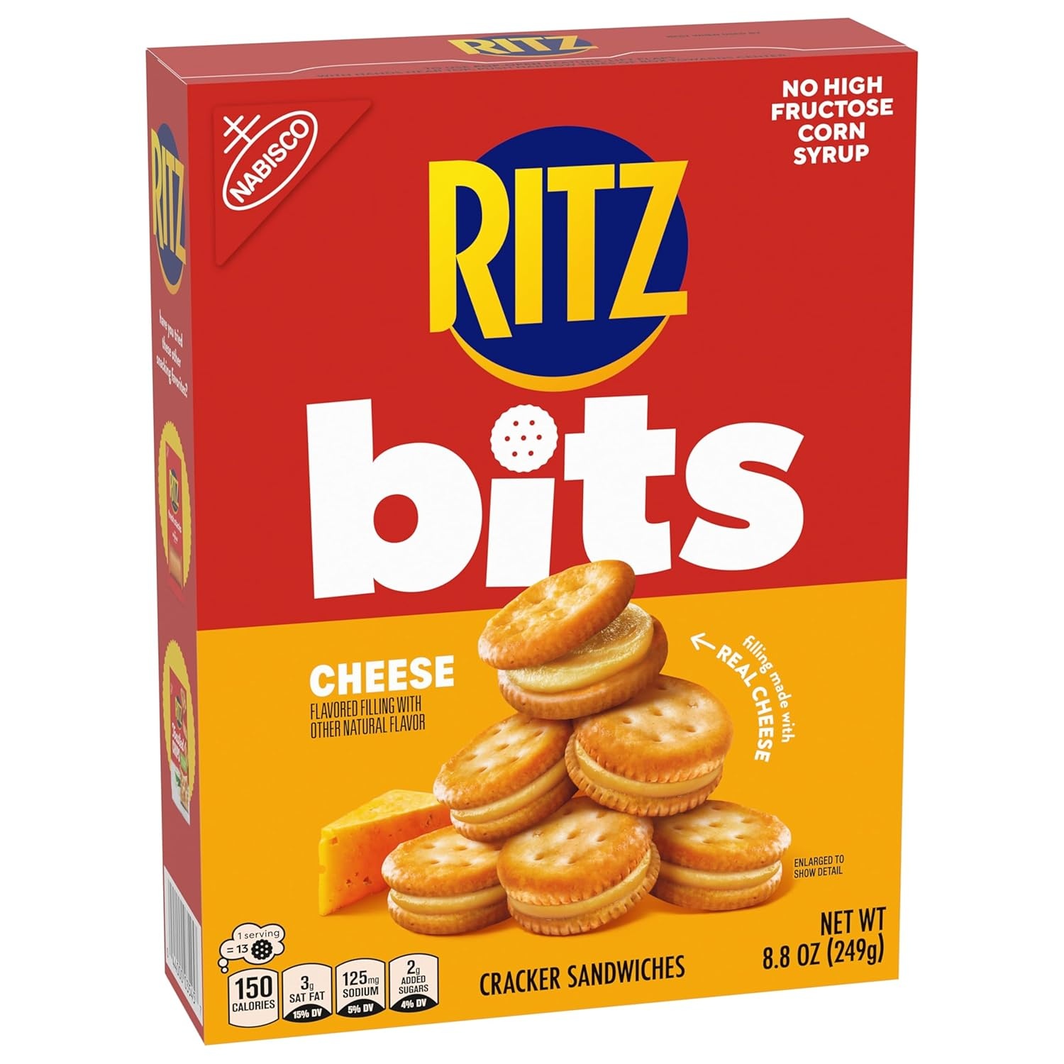image:imageRITZ Peanut Butter Sandwich Crackers Lunch Snacks 48 Snack Packs 6 Boxes 6 Crackers Per PackCheese