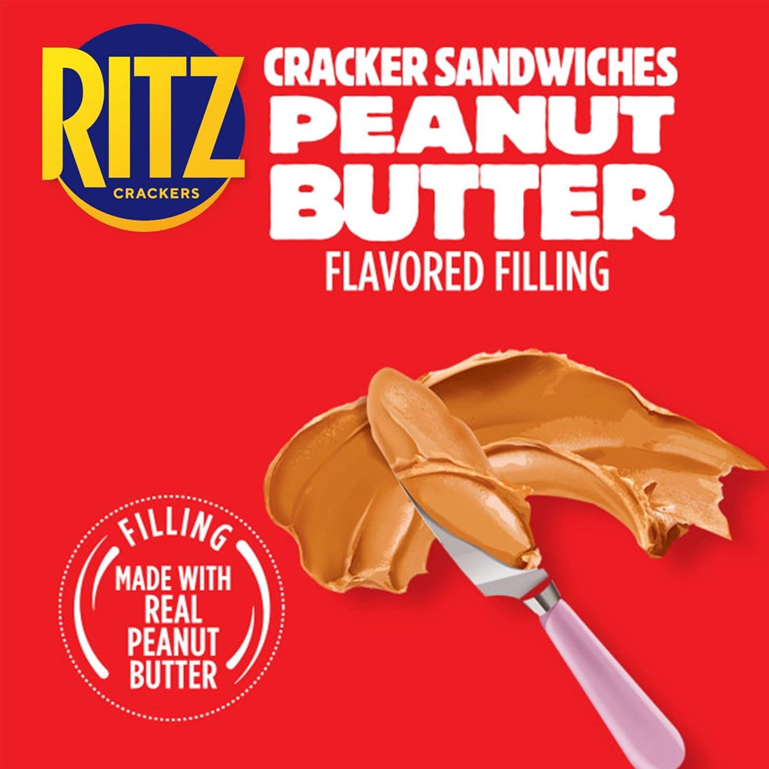 image:imageRITZ Peanut Butter Sandwich Crackers Lunch Snacks 48 Snack Packs 6 Boxes 6 Crackers Per PackPeanut butter