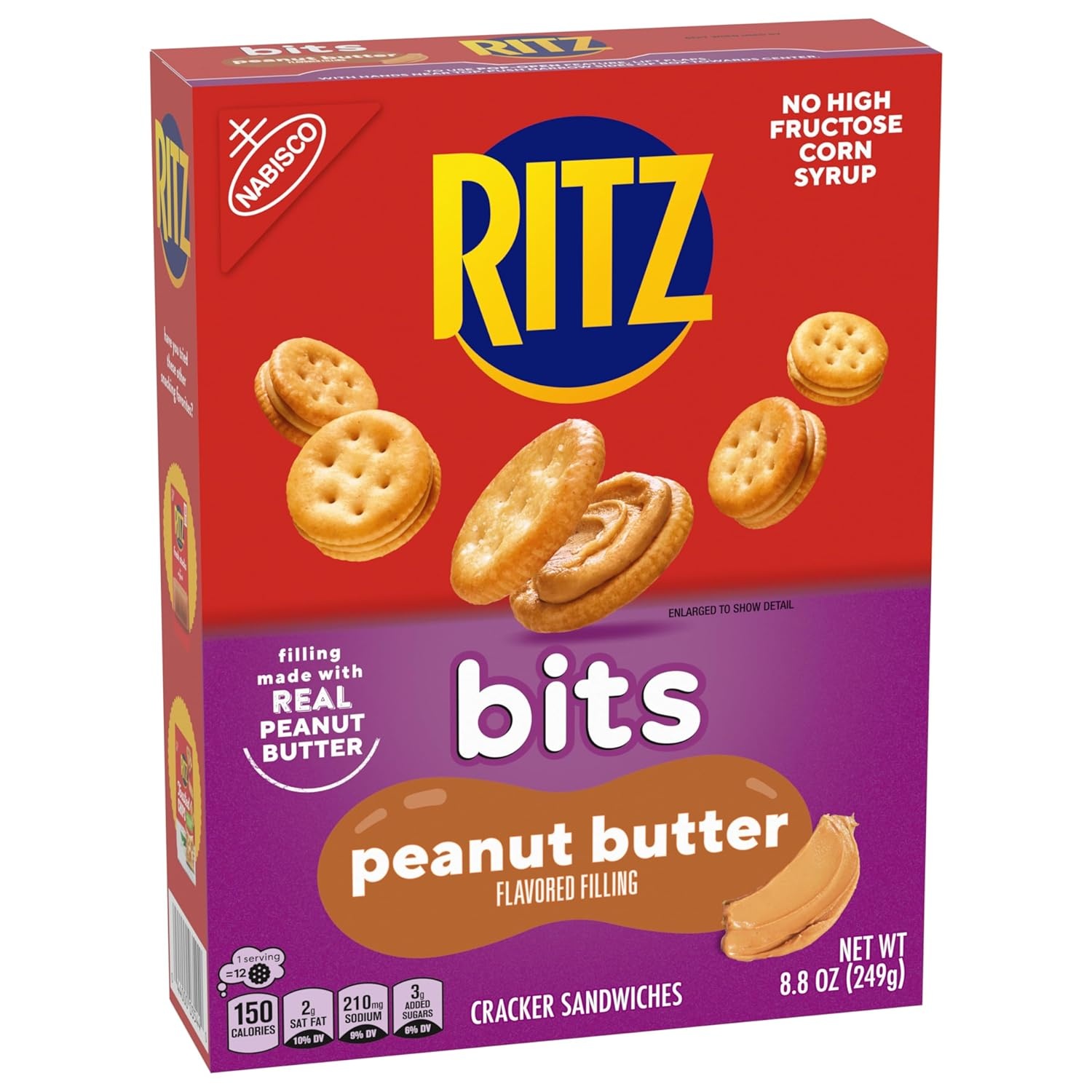 image:imageRITZ Peanut Butter Sandwich Crackers Lunch Snacks 48 Snack Packs 6 Boxes 6 Crackers Per PackPeanut butter
