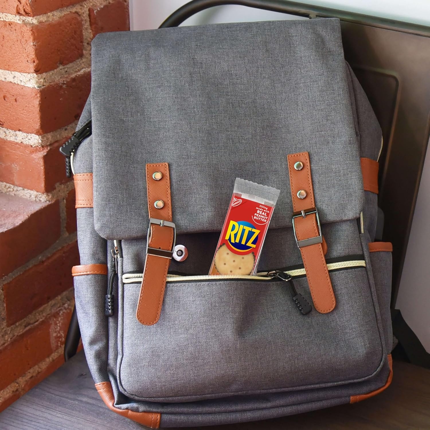 image:imageRITZ Peanut Butter Sandwich Crackers Lunch Snacks 48 Snack Packs 6 Boxes 6 Crackers Per PackPeanut butter