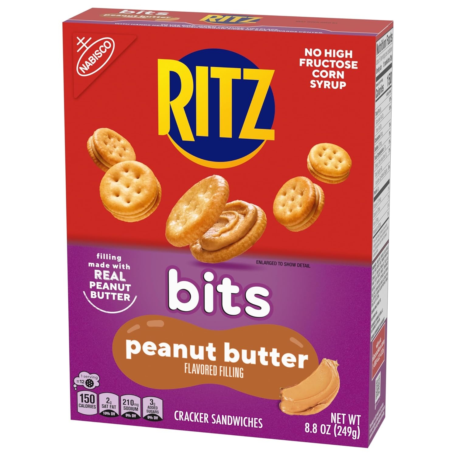 image:imageRITZ Peanut Butter Sandwich Crackers Lunch Snacks 48 Snack Packs 6 Boxes 6 Crackers Per PackPeanut butter
