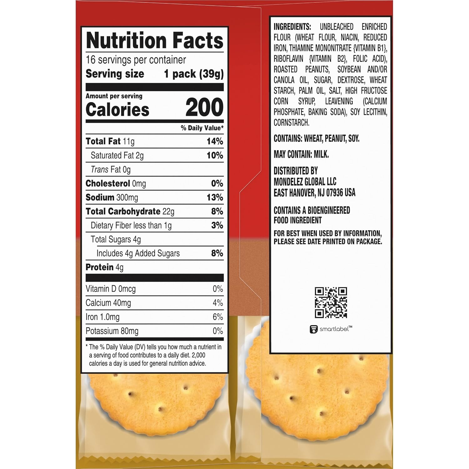 image:imageRITZ Peanut Butter Sandwich Crackers Lunch Snacks 48 Snack Packs 6 Boxes 6 Crackers Per PackPeanut butter
