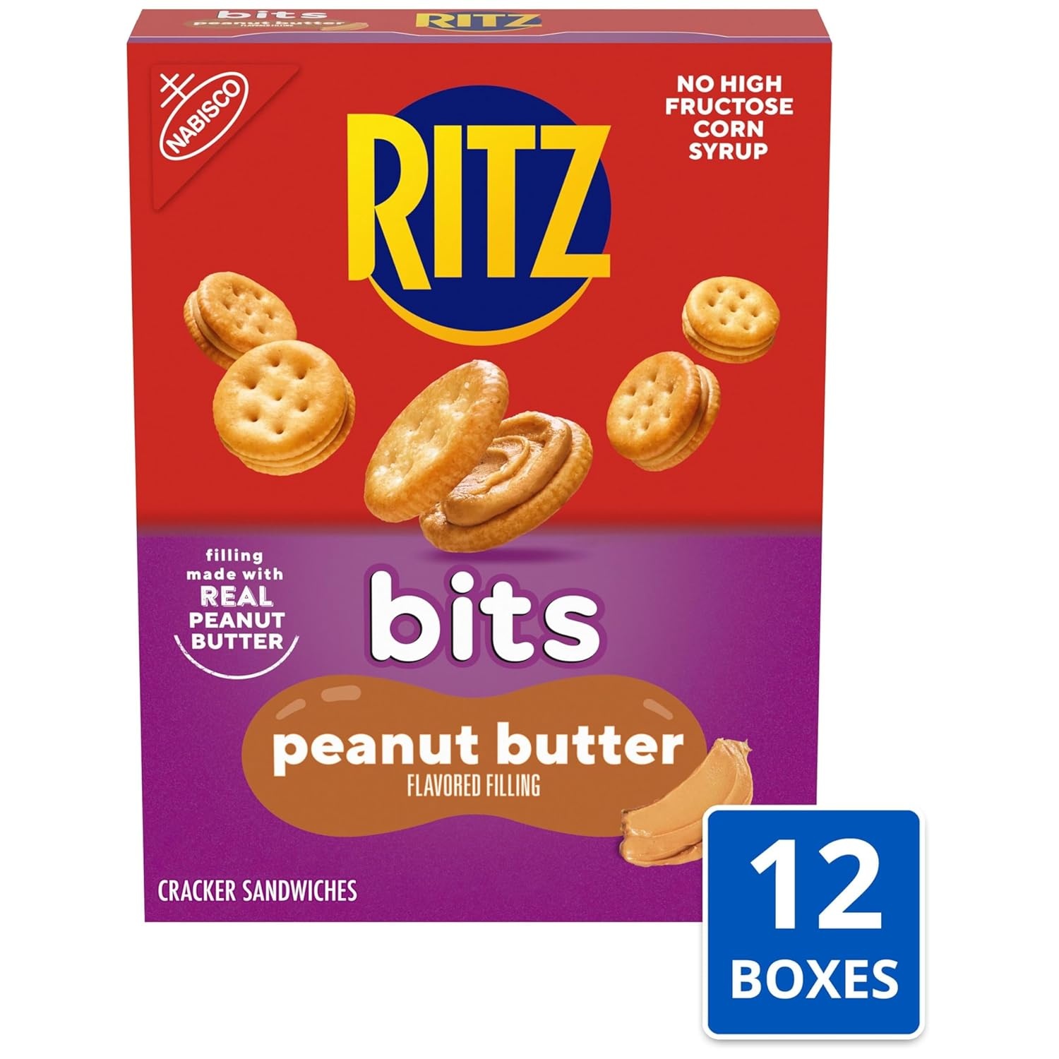 image:imageRITZ Peanut Butter Sandwich Crackers Lunch Snacks 48 Snack Packs 6 Boxes 6 Crackers Per PackPeanut butter