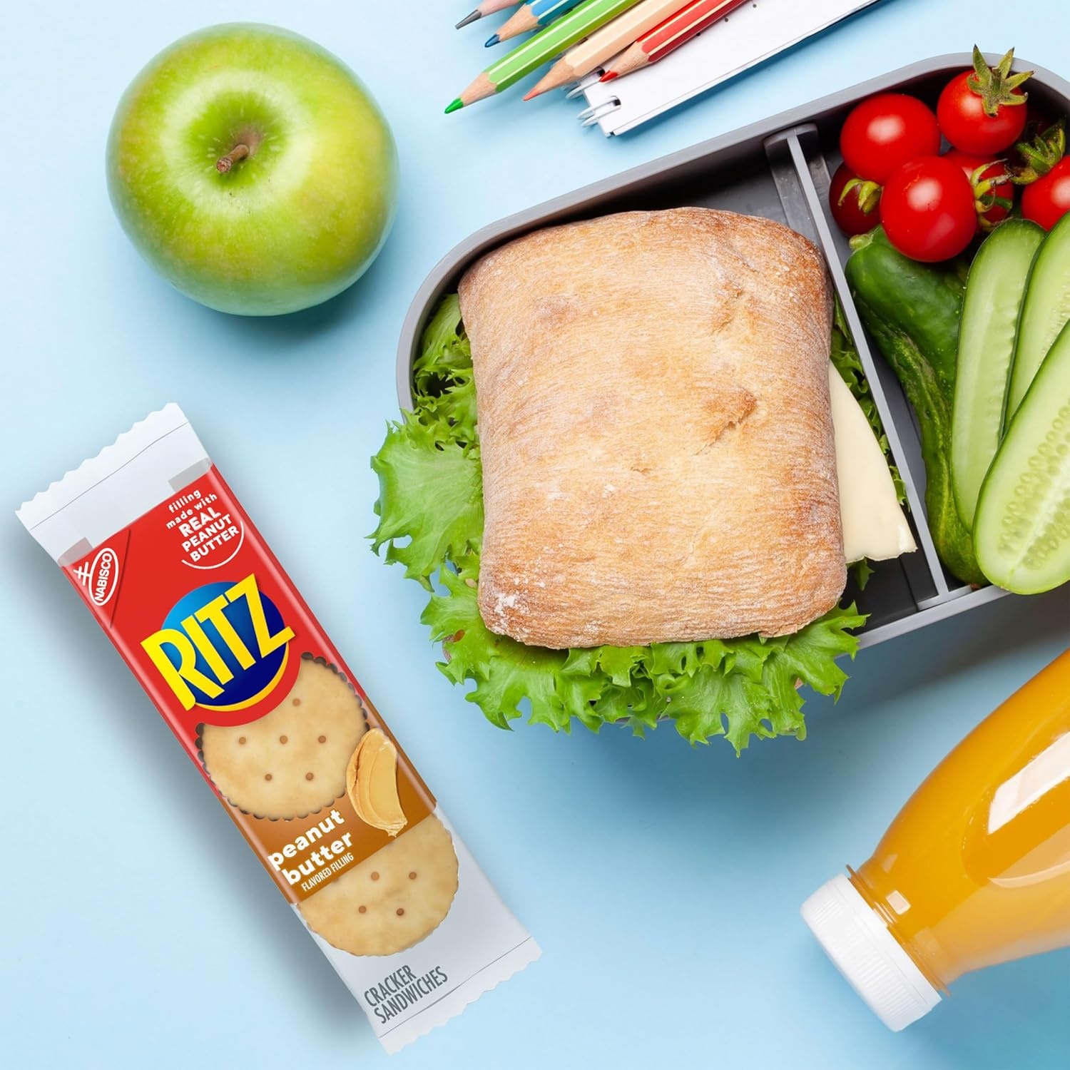 image:imageRITZ Peanut Butter Sandwich Crackers Lunch Snacks 48 Snack Packs 6 Boxes 6 Crackers Per PackPeanut butter