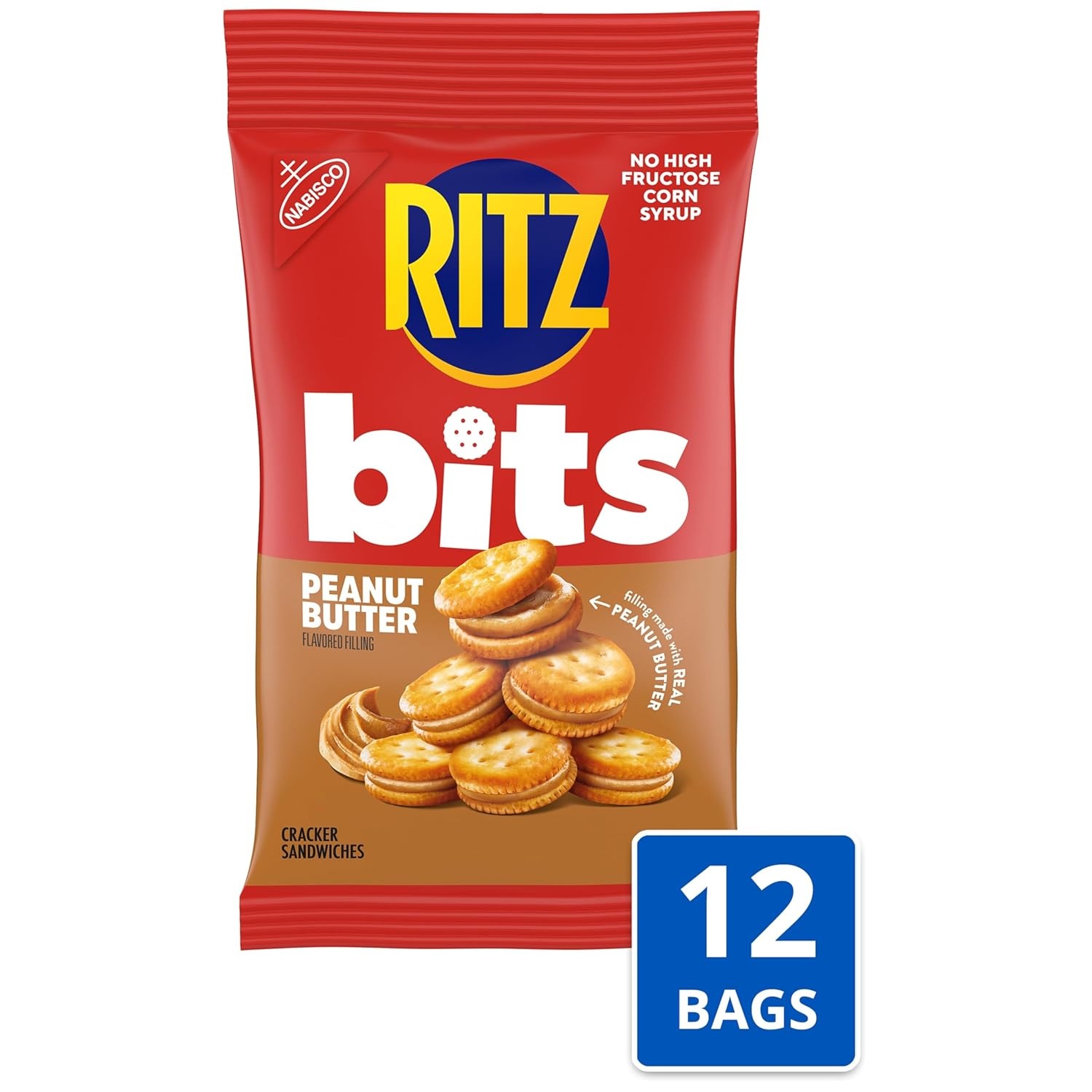 image:imageRITZ Peanut Butter Sandwich Crackers Lunch Snacks 48 Snack Packs 6 Boxes 6 Crackers Per PackPeanut butter