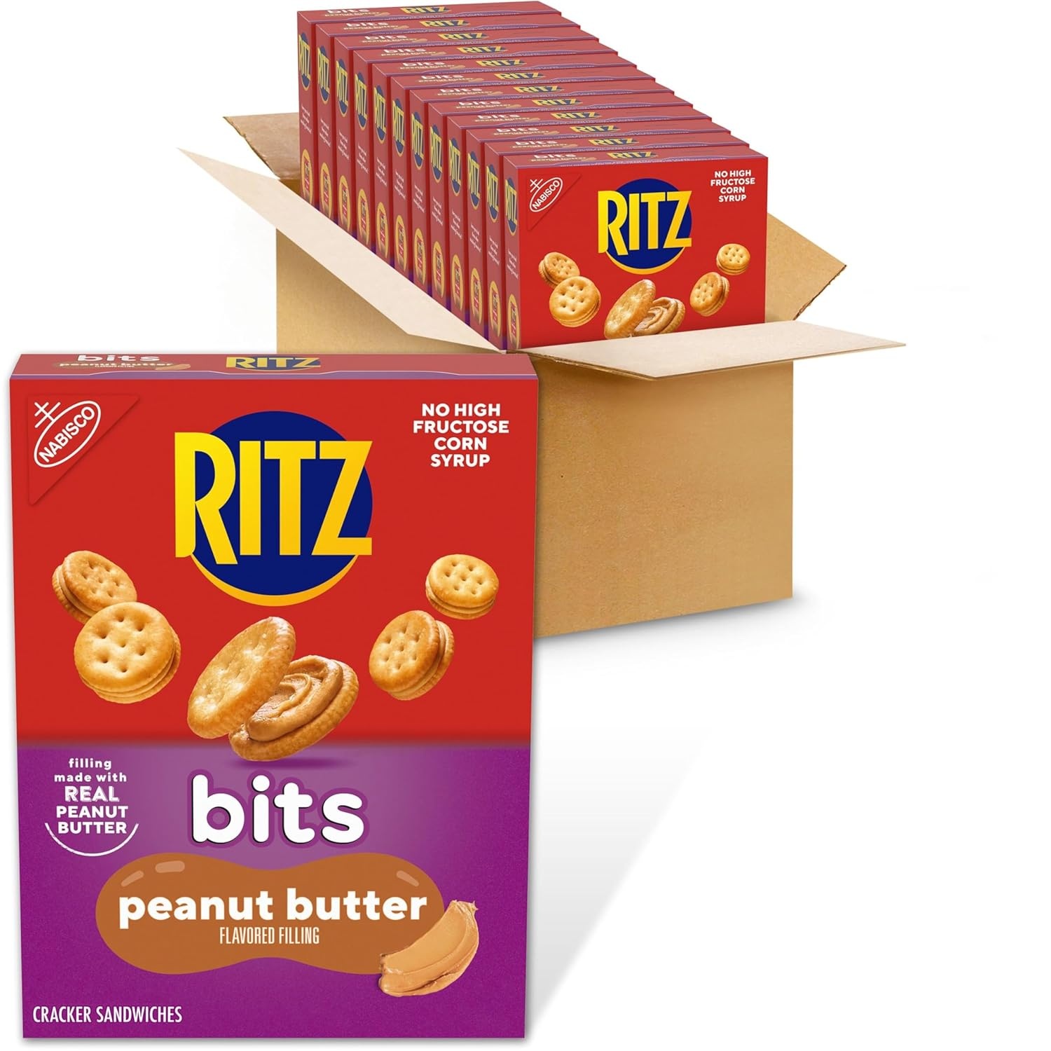 image:imageRITZ Peanut Butter Sandwich Crackers Lunch Snacks 48 Snack Packs 6 Boxes 6 Crackers Per PackPeanut butter