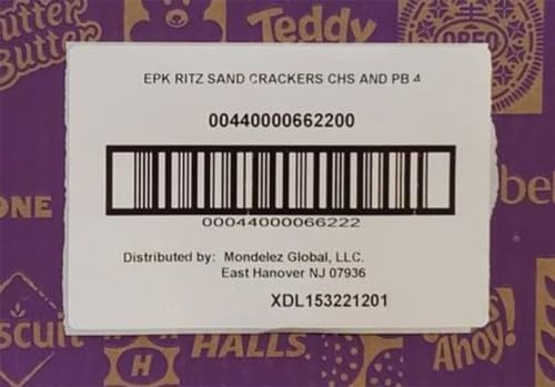 image:imageRITZ Peanut Butter and Cheese Sandwich Crackers Variety Pack Lunch Snacks 32 Snack Packs 6 Crackers Per Pack4368 Ounce Pack of 115