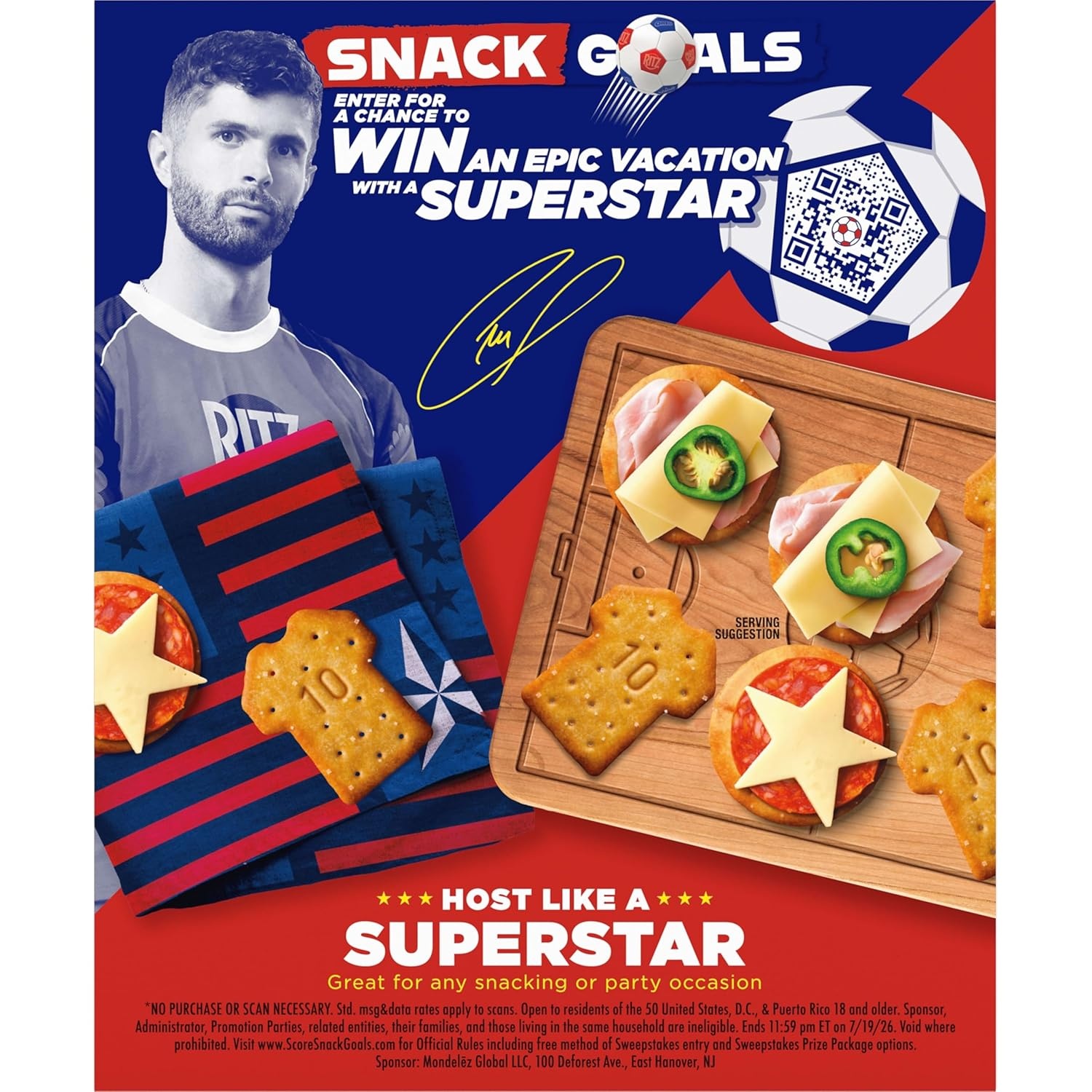 image:imageRITZ Soccer Shapes Original Crackers Snacks for Kids and Adults Party Snacks Limited Edition 123 oz123 Ounce Pack of 1