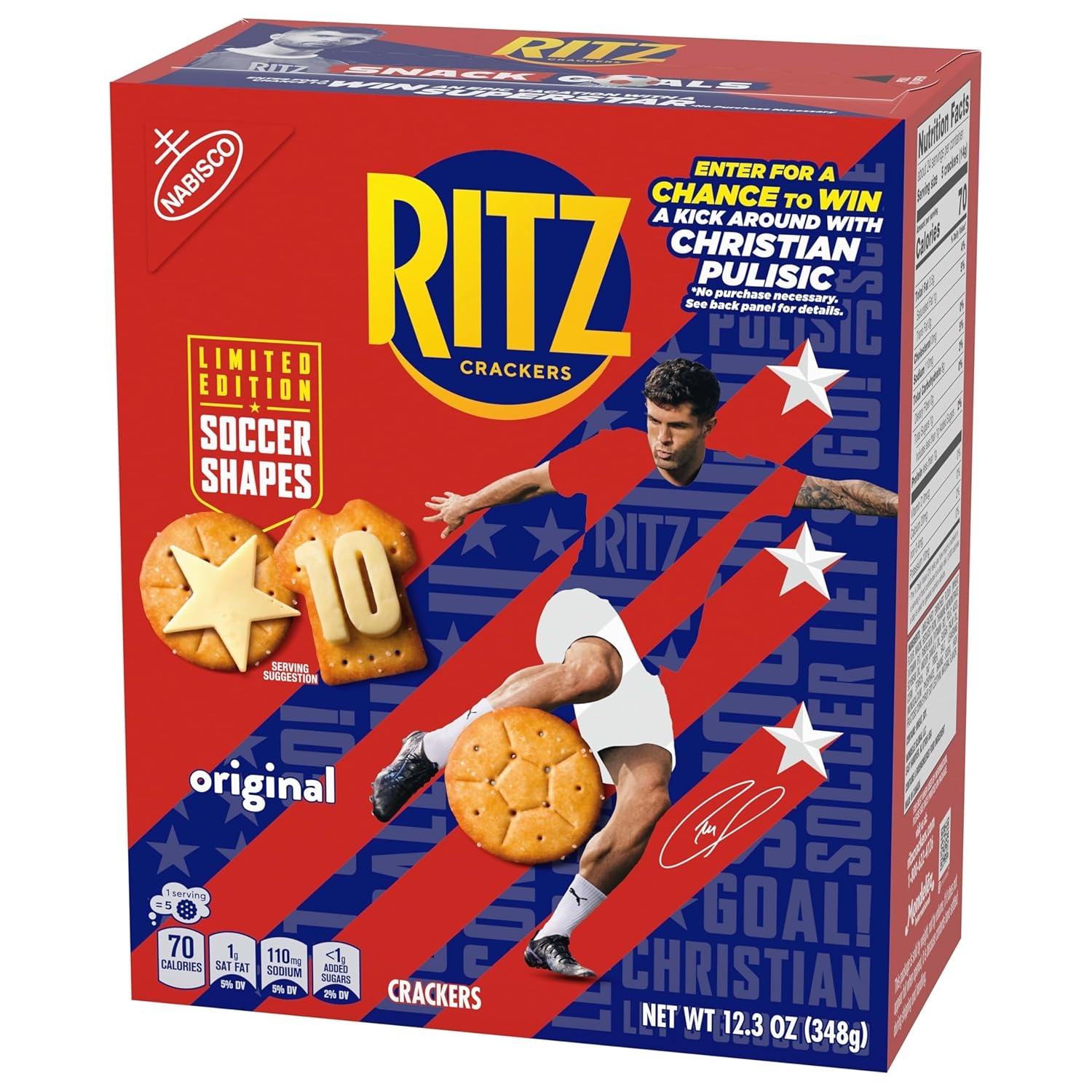 image:imageRITZ Soccer Shapes Original Crackers Snacks for Kids and Adults Party Snacks Limited Edition 123 oz123 Ounce Pack of 1