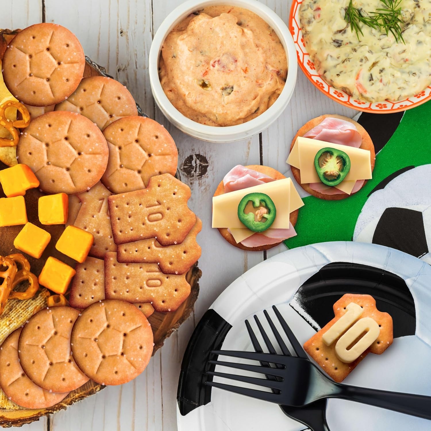 image:imageRITZ Soccer Shapes Original Crackers Snacks for Kids and Adults Party Snacks Limited Edition 123 oz123 Ounce Pack of 2