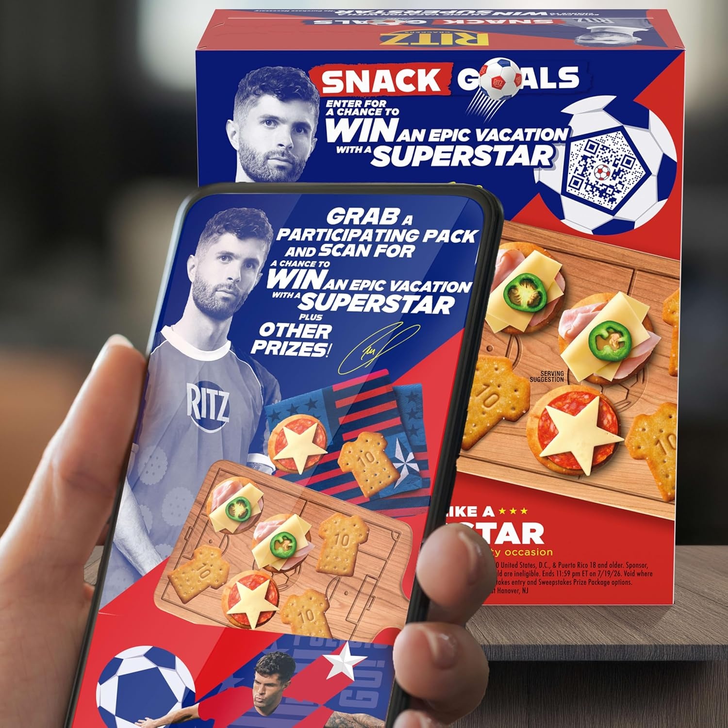 image:imageRITZ Soccer Shapes Original Crackers Snacks for Kids and Adults Party Snacks Limited Edition 123 oz123 Ounce Pack of 2