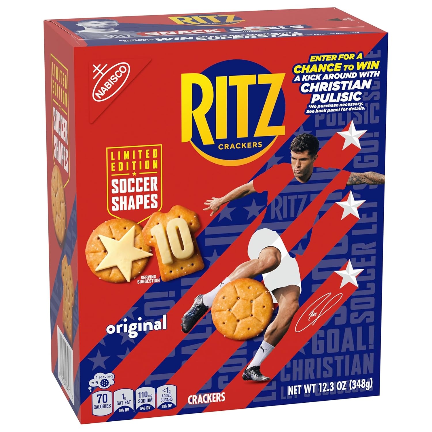 image:imageRITZ Soccer Shapes Original Crackers Snacks for Kids and Adults Party Snacks Limited Edition 123 oz123 Ounce Pack of 2