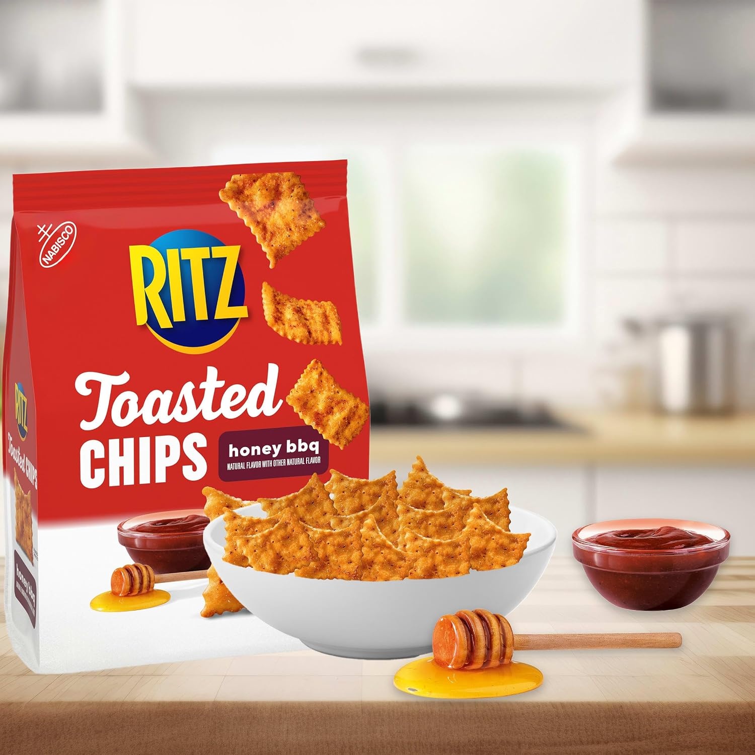 image:imageRITZ Toasted Chips Honey BBQ Crackers Party Snacks 81 oz