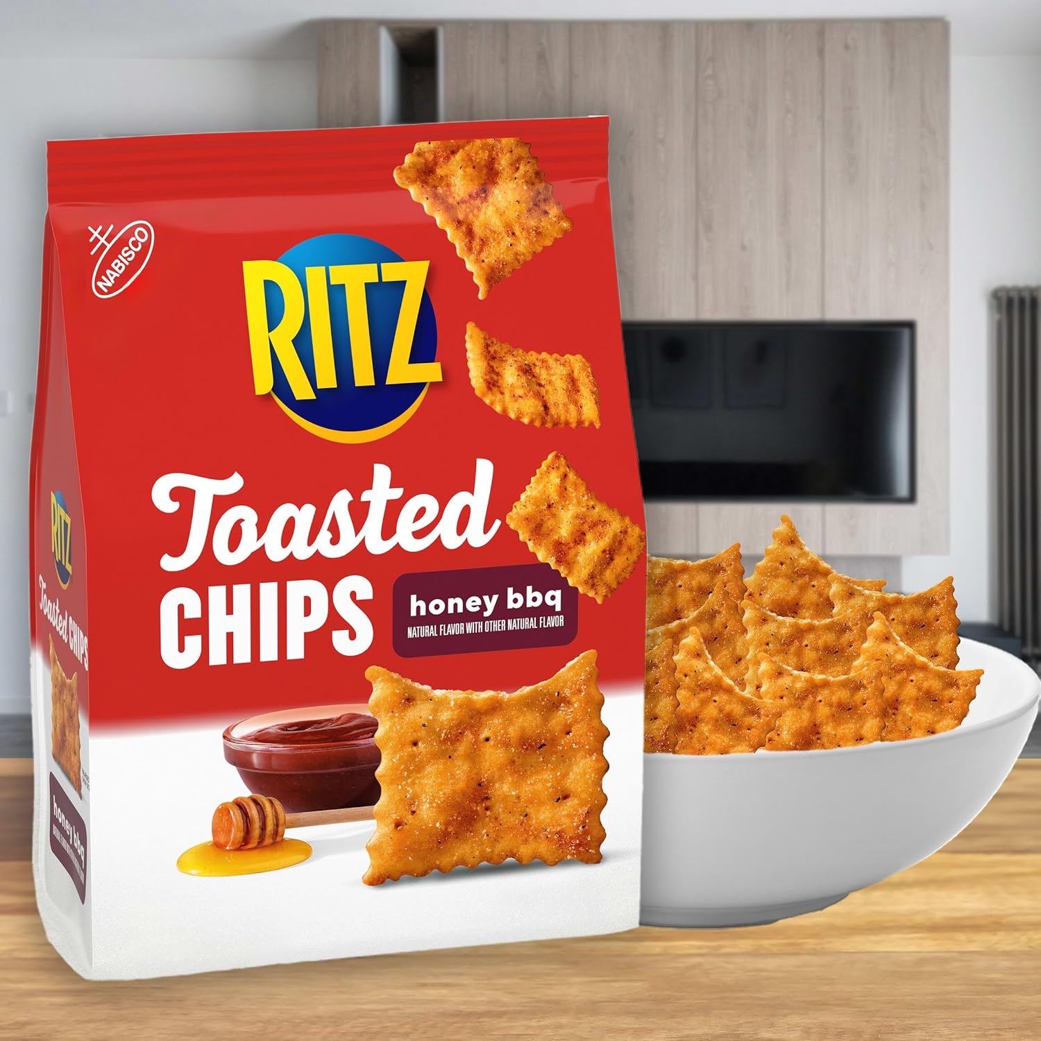 image:imageRITZ Toasted Chips Honey BBQ Crackers Party Snacks 81 oz