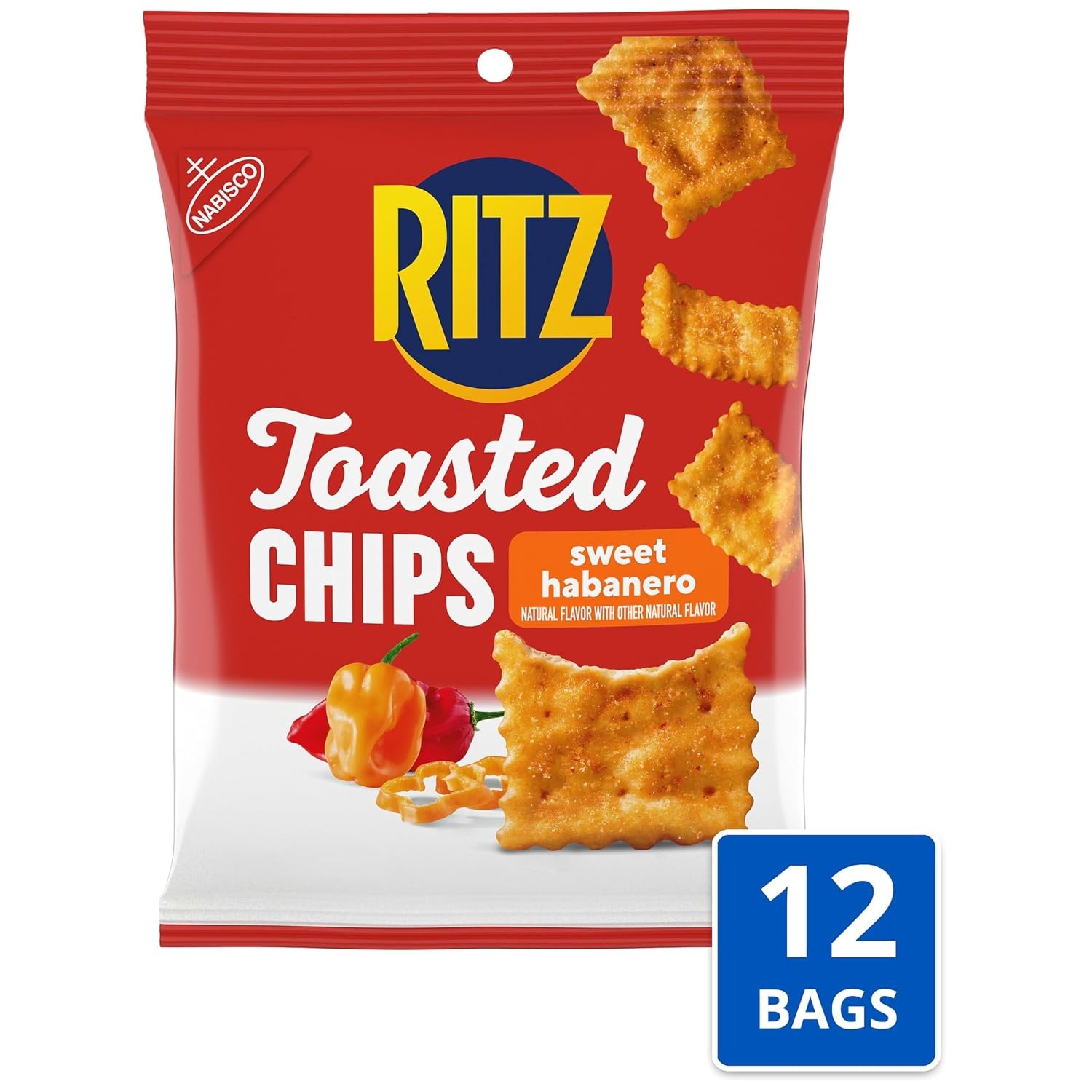 image:imageRITZ Toasted Chips Sweet Habanero Crackers Bulk Individual Snacks 12 Snack Packs