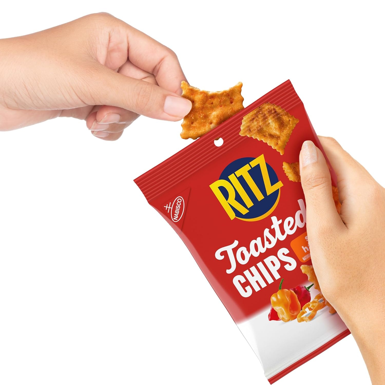 image:imageRITZ Toasted Chips Sweet Habanero Crackers Bulk Individual Snacks 12 Snack Packs
