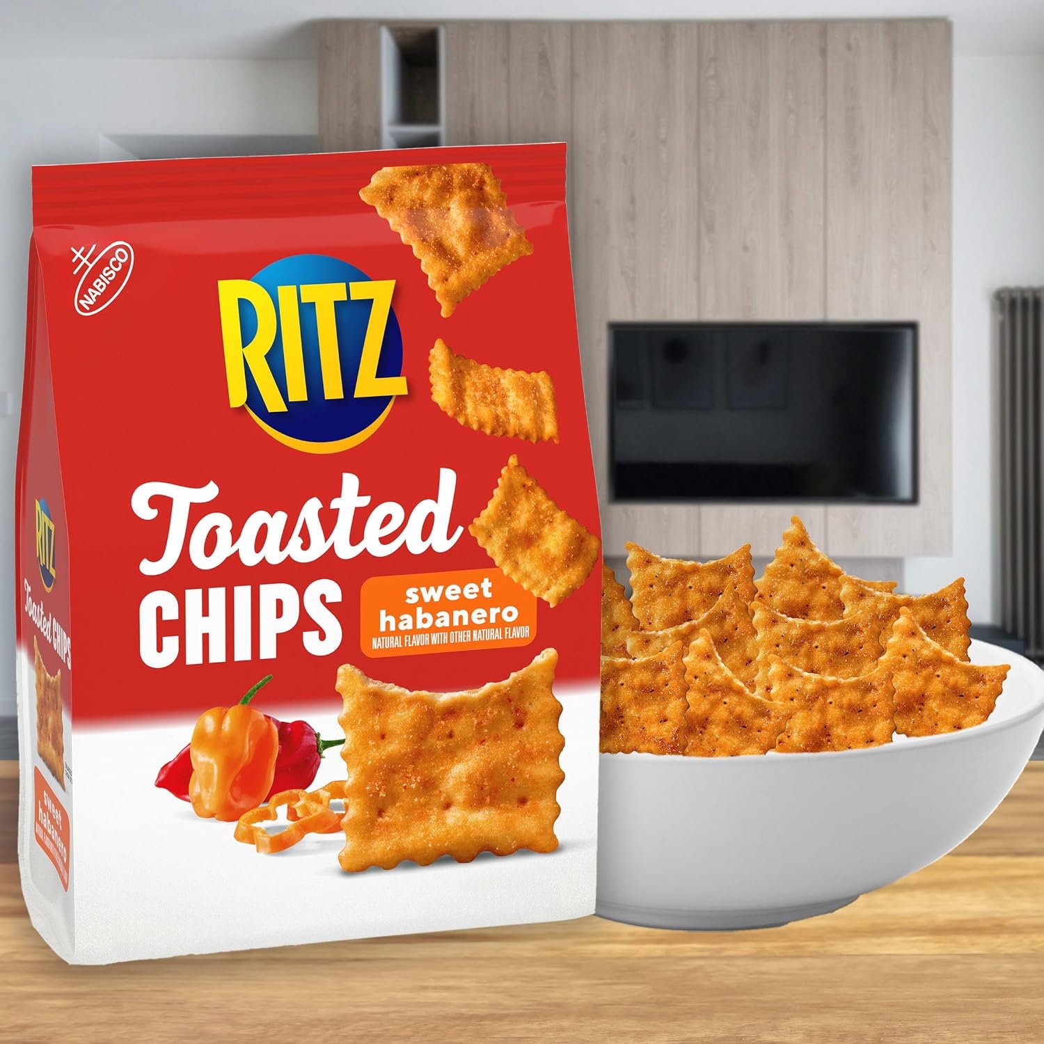 image:imageRITZ Toasted Chips Sweet Habanero Crackers Party Snacks 81 oz