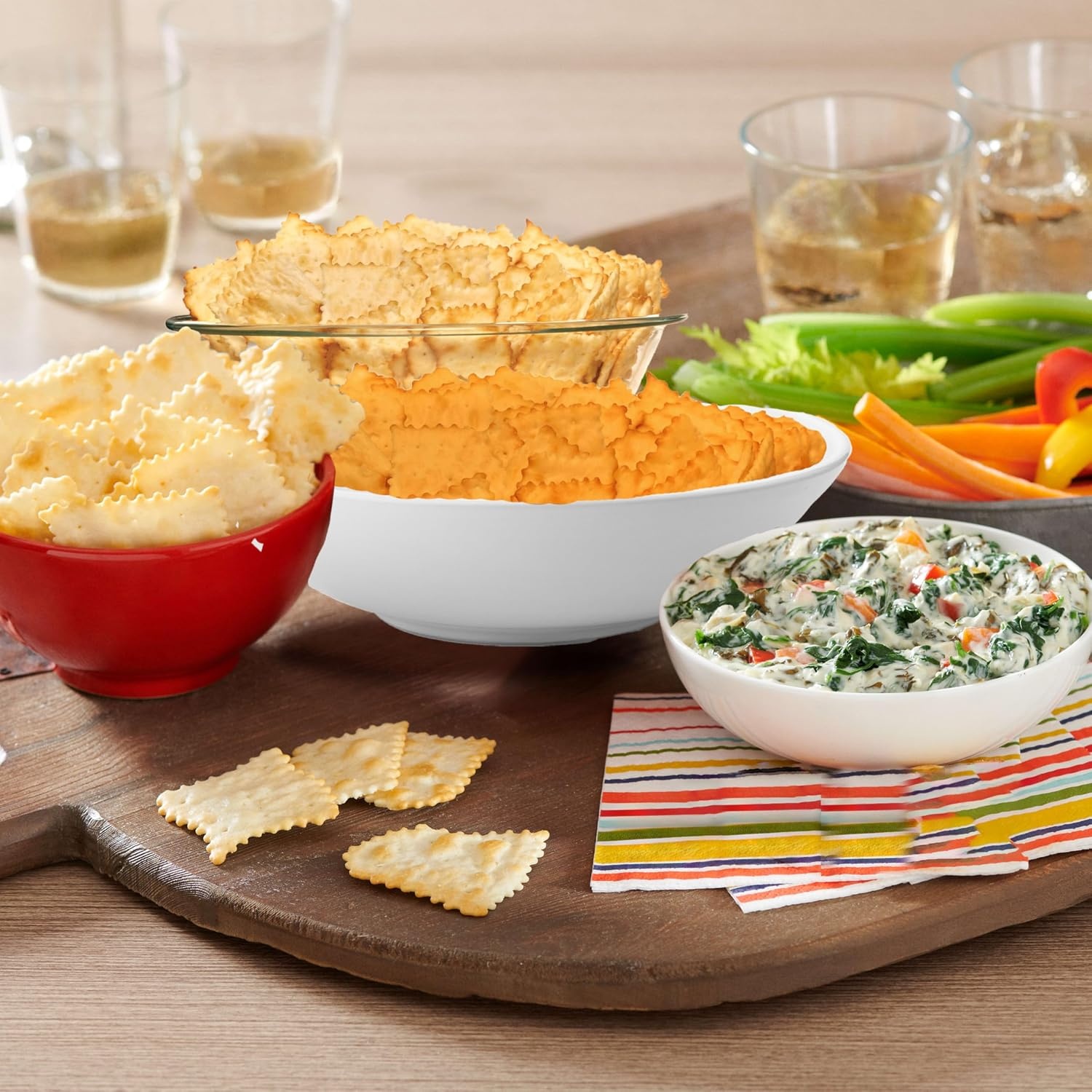 image:imageRITZ Toasted Chips Variety Pack Cheddar Sour Cream and Onion and Original Crackers Party Snacks Bulk Snacks 4 Bags