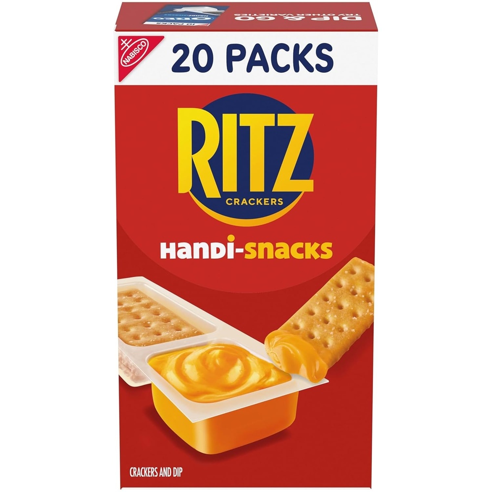 image:imageHandiSnacks RITZ Crackers N Cheesy Dip Snack Packs 20 Snack Packs095 Ounce Pack of 20