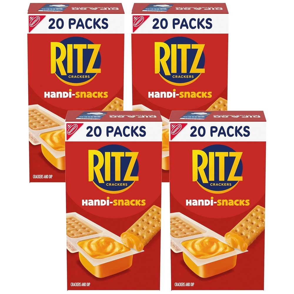 image:imageHandiSnacks RITZ Crackers N Cheesy Dip Snack Packs 20 Snack Packs19 Ounce Pack of 4