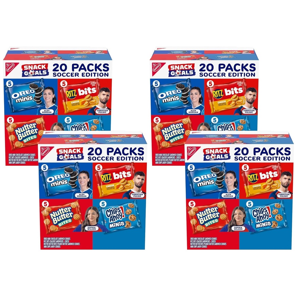 image:imageNabisco Snacks Variety Pack OREO Minis Nutter Butter Bites CHIPS AHOY Minis Cookies and RITZ Bits Cheese Sandwich Crackers 20 Snack Packs1 Ounce Pack of 80